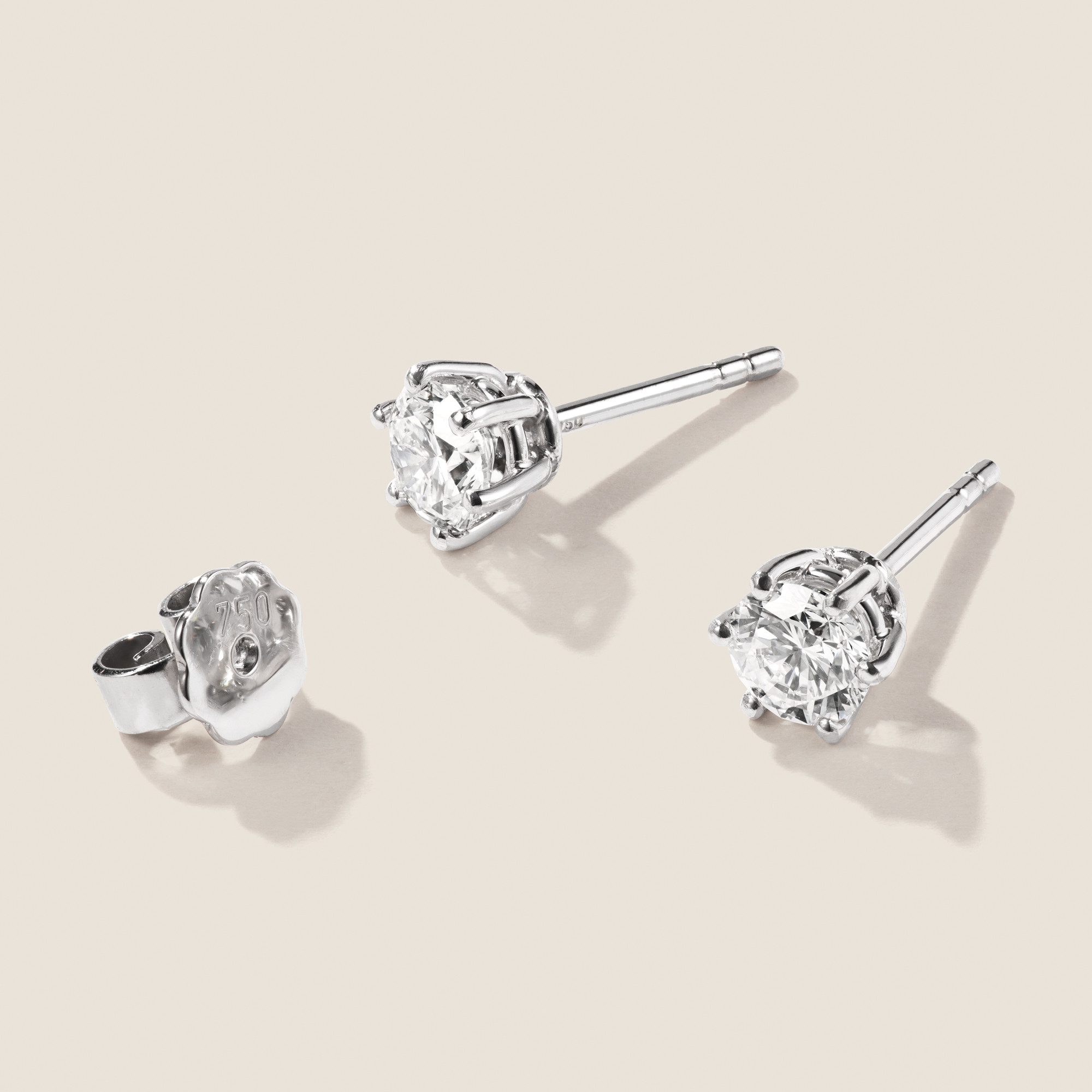Webgoldschmied Paar Ohrstecker Diamant Ohrstecker 750 Weißgold 1,05 ct G/VS, direkt aus meiner Goldschmiedemeisterwerkstatt