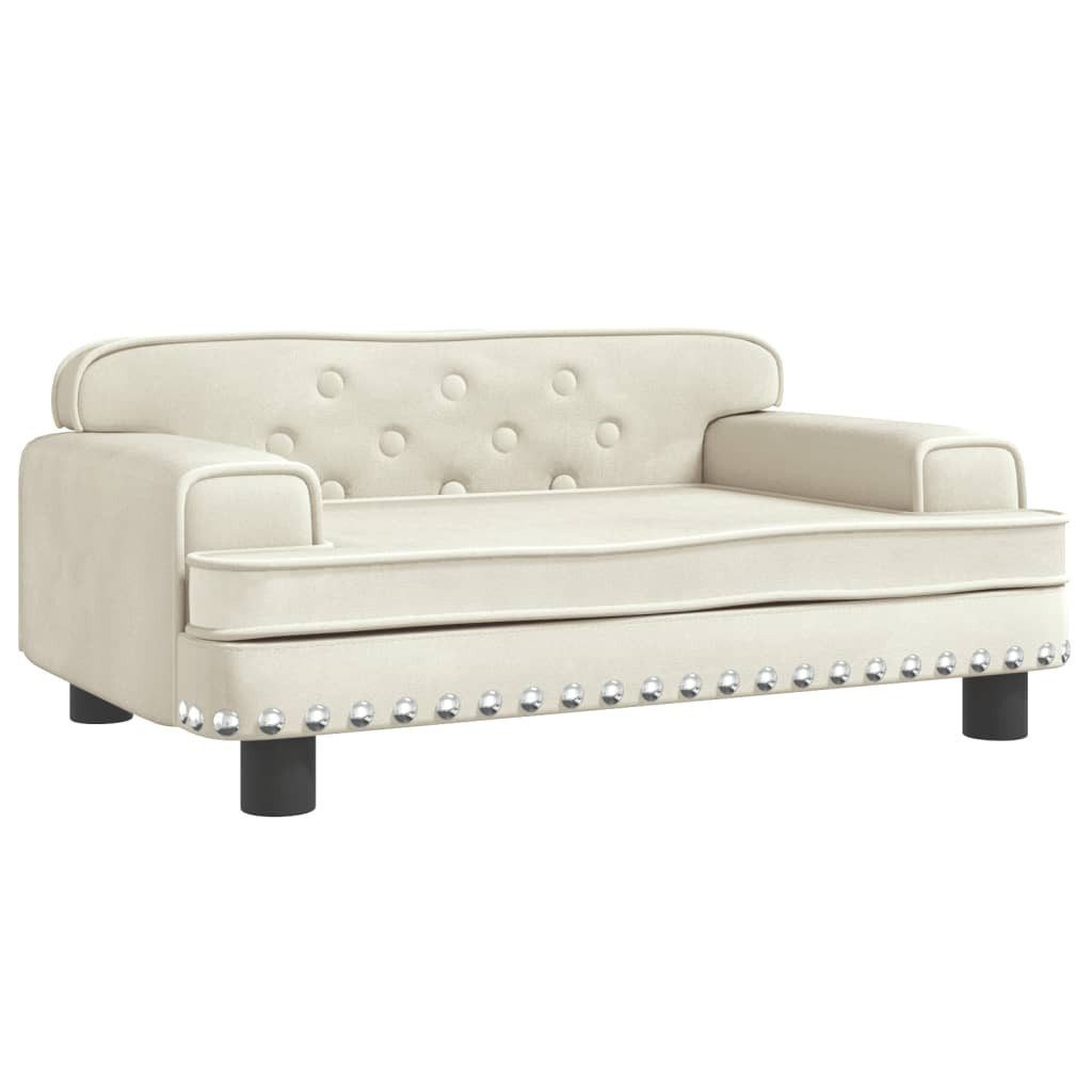 vidaXL Babymöbel-Set Kindersofa Creme 70x45x30 cm Samt
