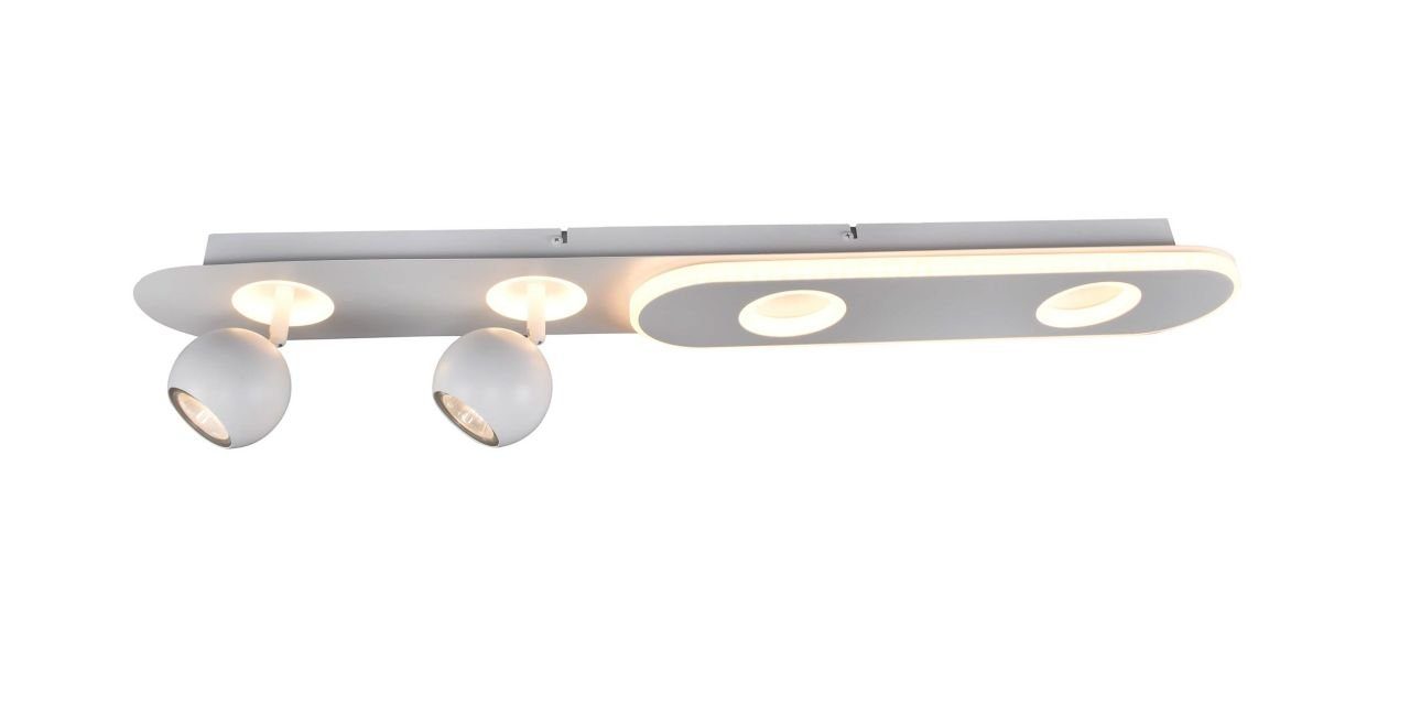 4flg geeignet fü Spotbalken PAR51, weiß, Lampe, Deckenleuchte Brilliant 2x Irelia Irelia, GU10, 5W LED