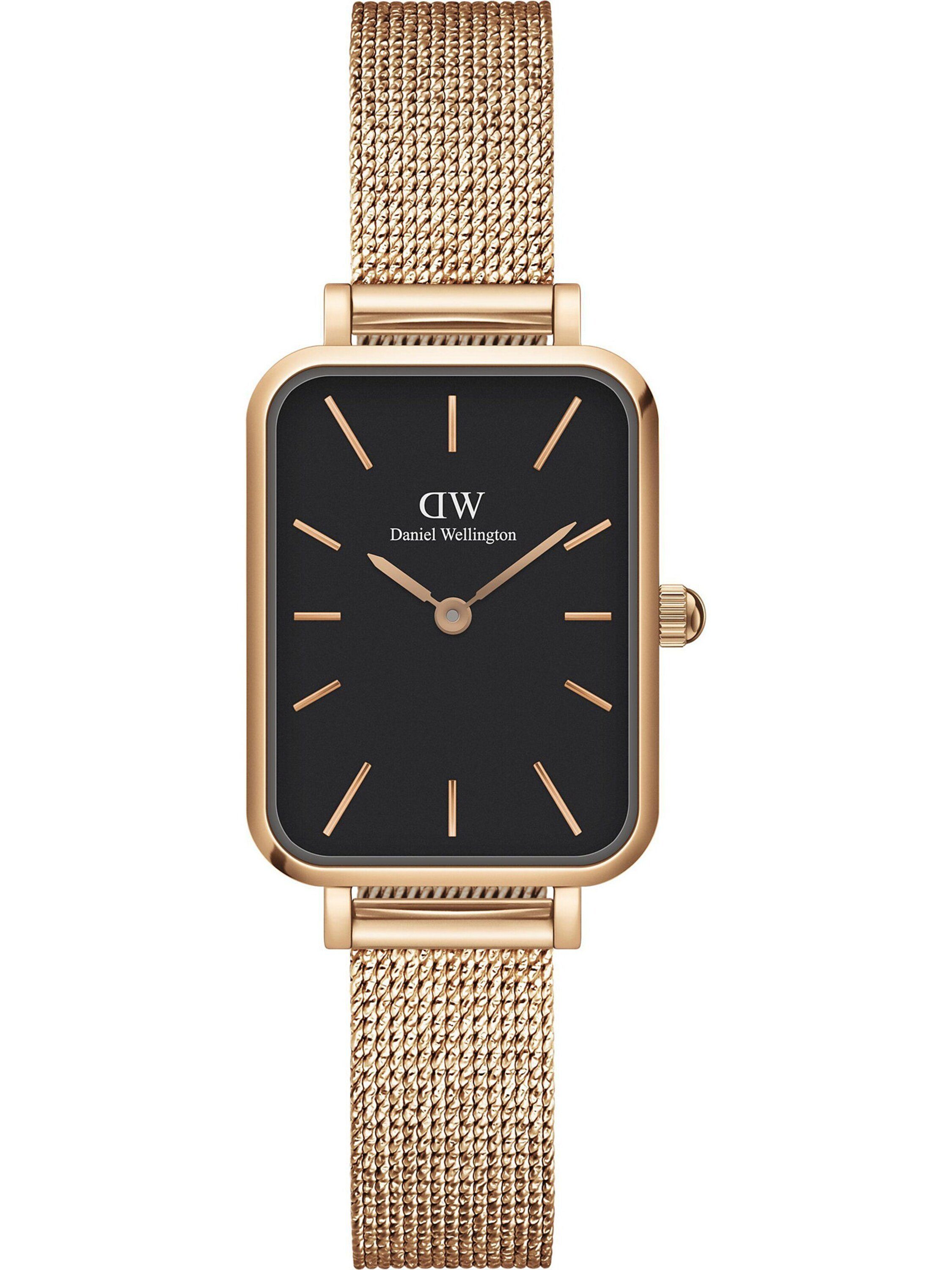 Daniel Wellington Mechanische Uhr Quadro Pressed Melrose RG Black, (1-tlg)