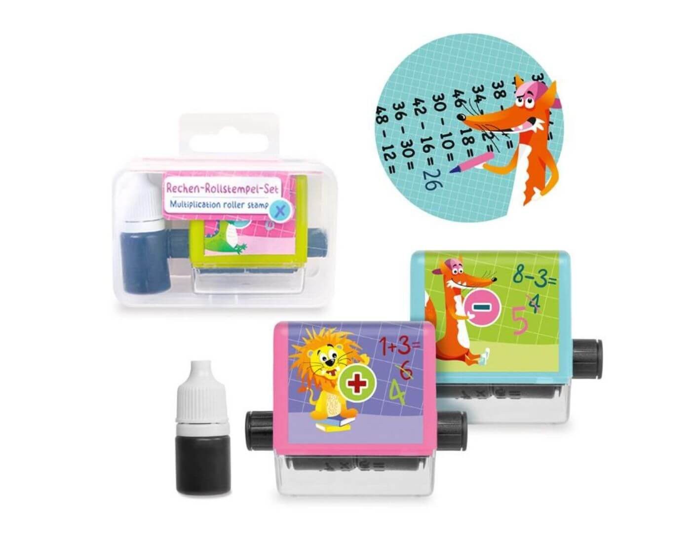 Trendhaus Schultüte ABC-5 Rechen-Rollstempel-Set 2-teilig (einzeln)