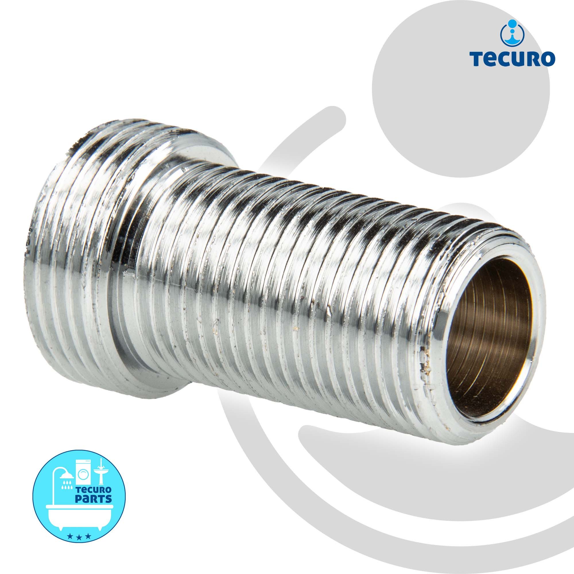 Thumbnail - tecuro Armaturen-Befestigungselement Reduziernippel für Wandarmaturen 3/4 AG x 1/2 AG x 45 mm