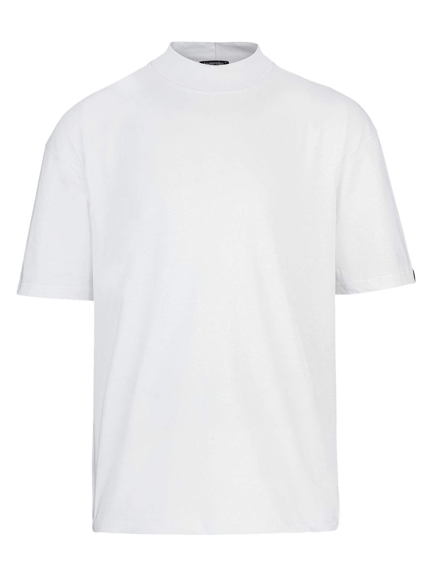 trueprodigy Oversize-Shirt dicker Stehkragen Weiß Logo Phoenix Stoff