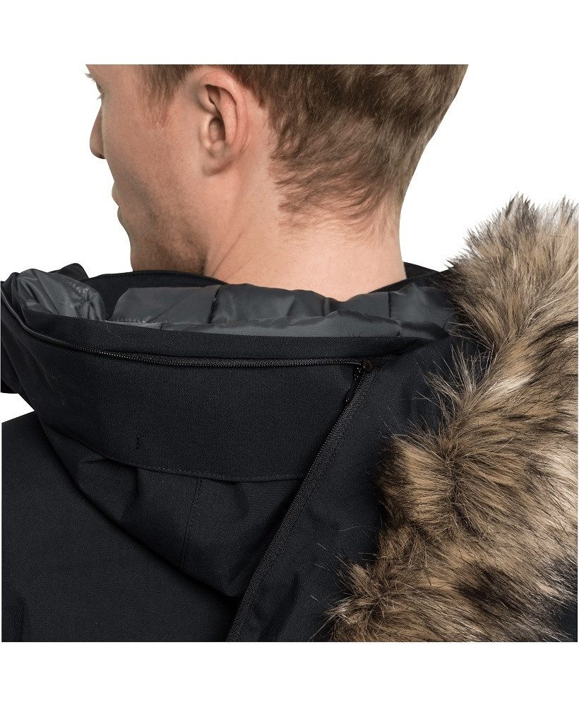 Jack Wolfskin Parka Glacier Bay (wasser- und winddicht, PFC-frei, sehr warm) schwarz