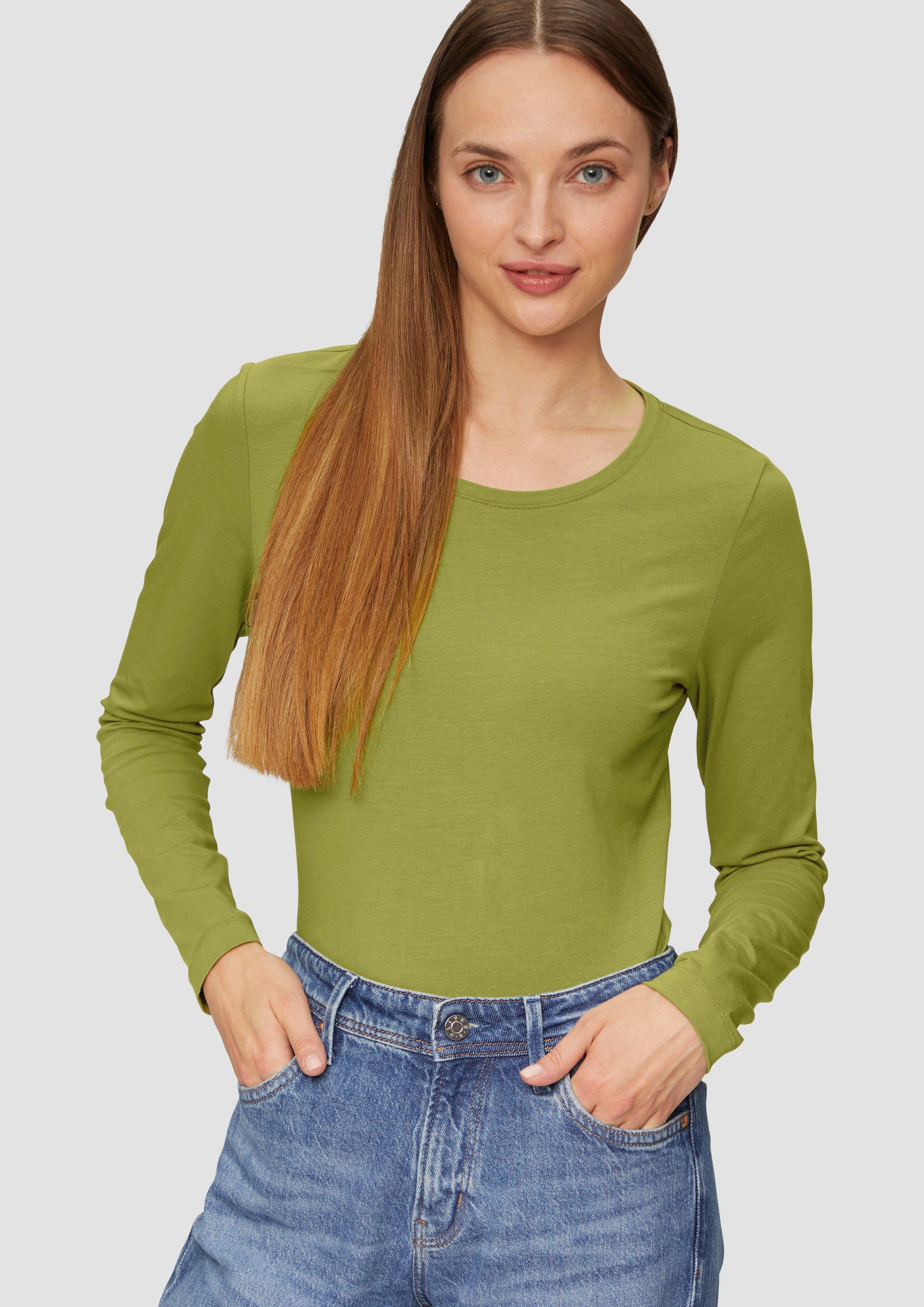 s.Oliver Langarmshirt Longsleeve aus Baumwollstretch günstig online kaufen