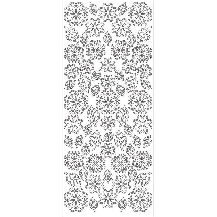 MEYCO Hobby Aufkleber Konturensticker Sticker- Blüten / Blätter