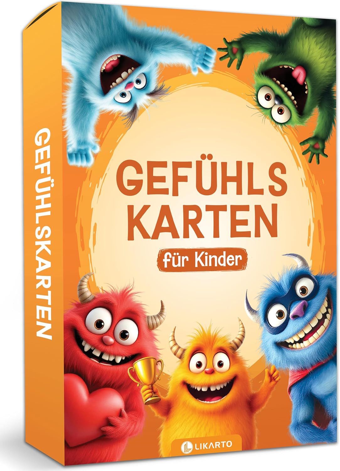 Likarto Lernspielzeug LIKARTO® Gefühlskarten für Kinder ab 3 Jahren, Monstern & Erklärungen