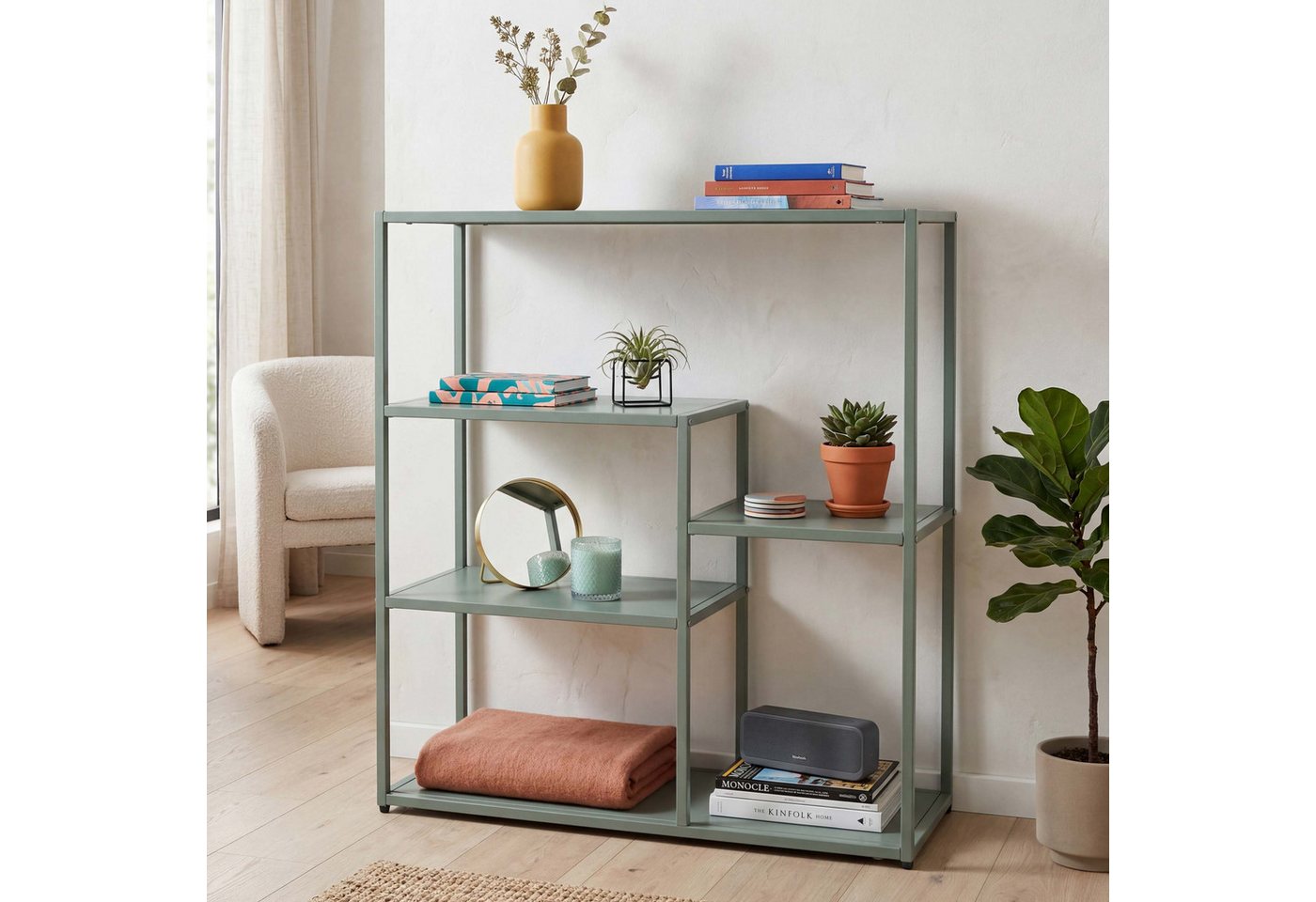 MCW Standregal MCW-P98, Minimalistisches Design, im Industrie-Style