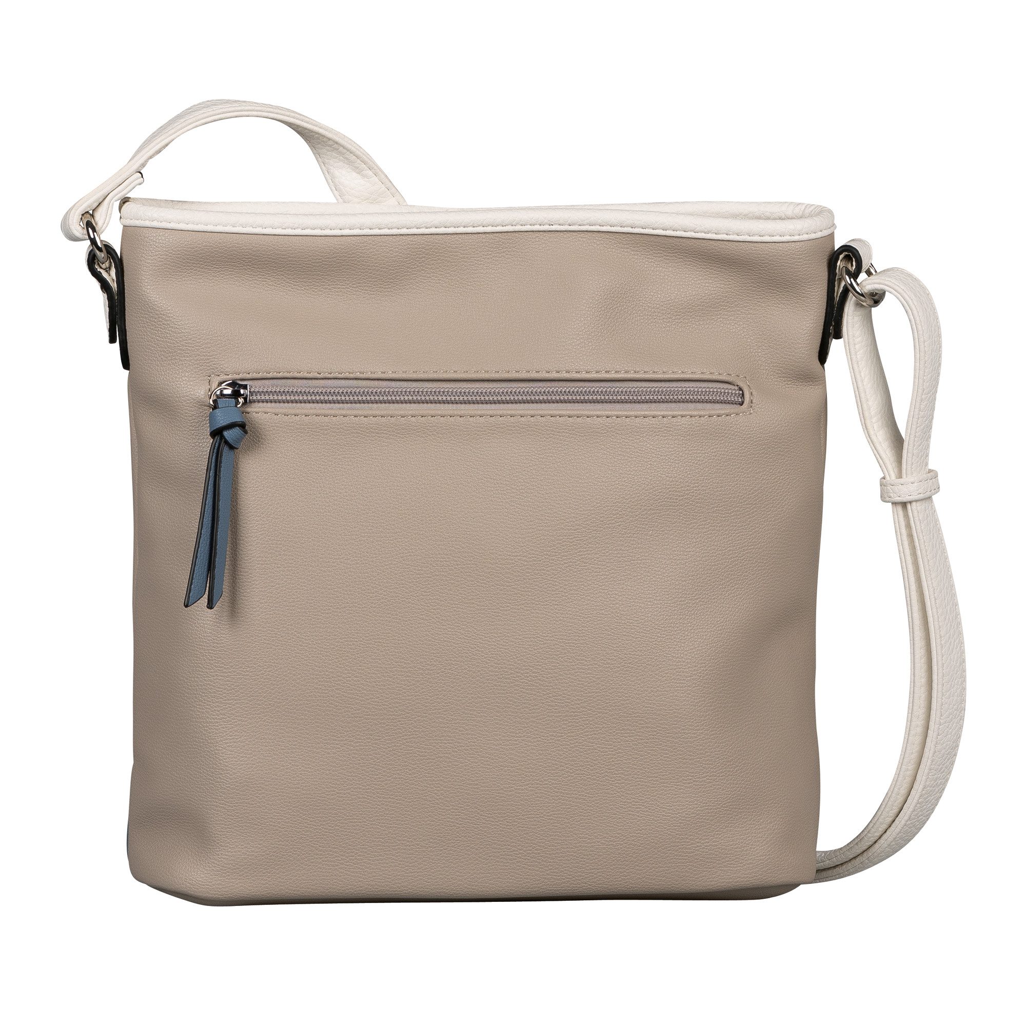 TOM TAILOR Hobo Juna, aus soft genarbtem ledrigen Material mit glänzenden Metall-Accessoires