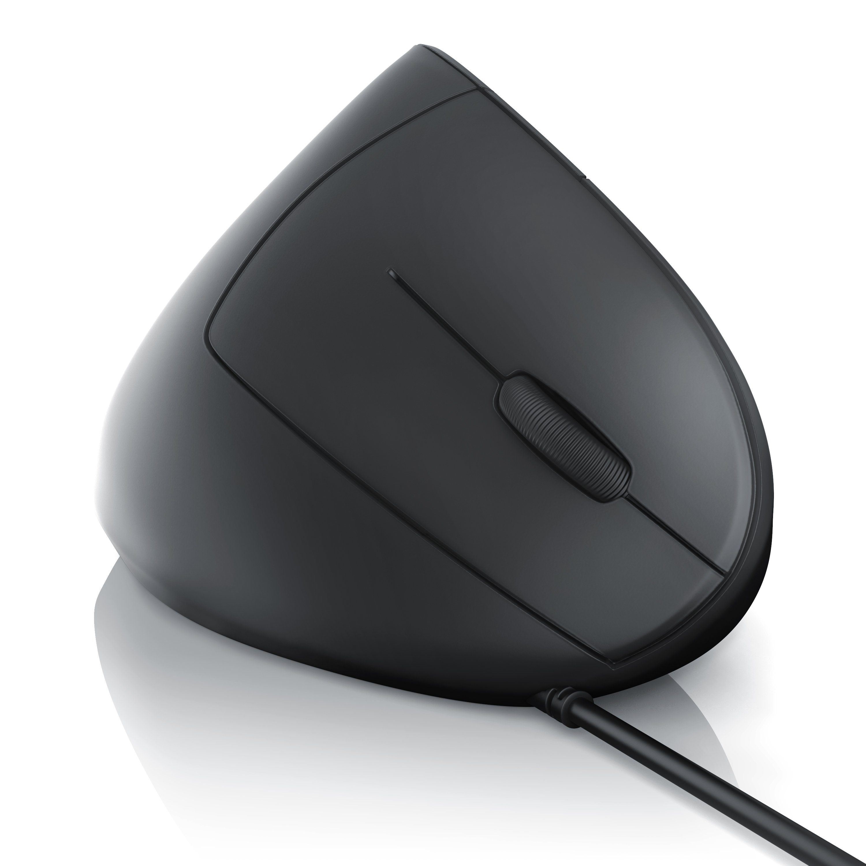 CSL optische vertikale Mouse, Vorbeugung gegen Mausarm/Tennisarm (RSI) ergonomische Maus (kabelgebunden, vertikale Ausführung, ergonomisches Design, armschonend, 5 Tasten)