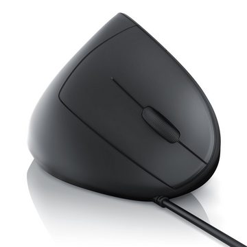 CSL ergonomische Maus (kabelgebunden, optische vertikale Mouse, Vorbeugung gegen Mausarm/Tennisarm (RSI)