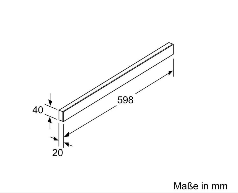 SIEMENS Montagezubehör Dunstabzugshaube LZ46521 Griffleiste für (1 cm weiss Flachschirmhauben St) 60