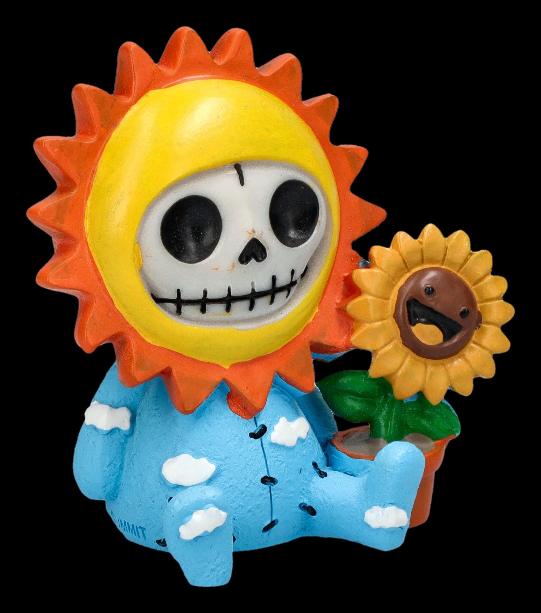 Figuren Shop GmbH Dekofigur Furrybones Sonne Sol – Gothic Skelett Figur 8 cm Geschenkidee Deko