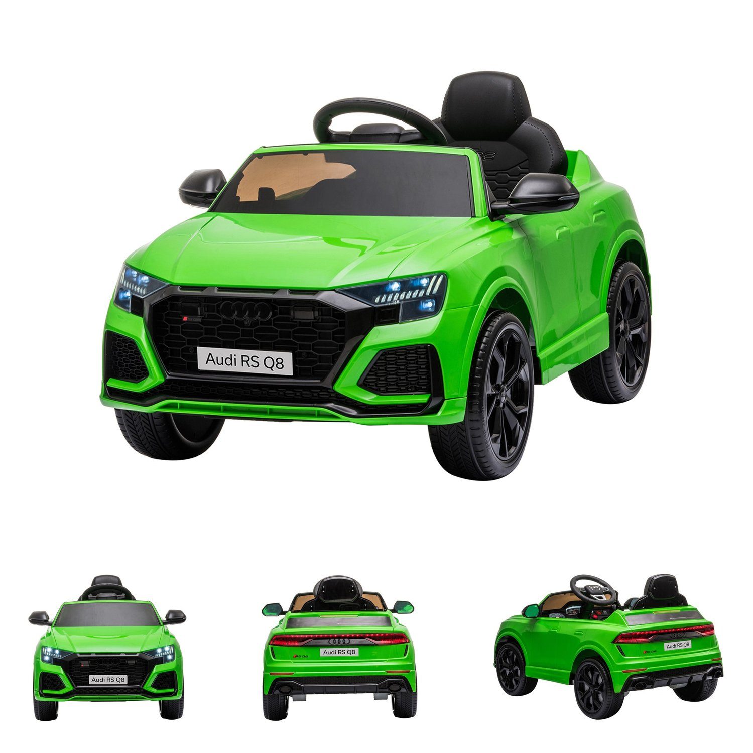Kikkaboo Elektro-Kinderauto Kinder Elektroauto Audi RSQ8, Belastbarkeit 30  kg, Fernbedienung Frontlichter Musik EVA-Räder