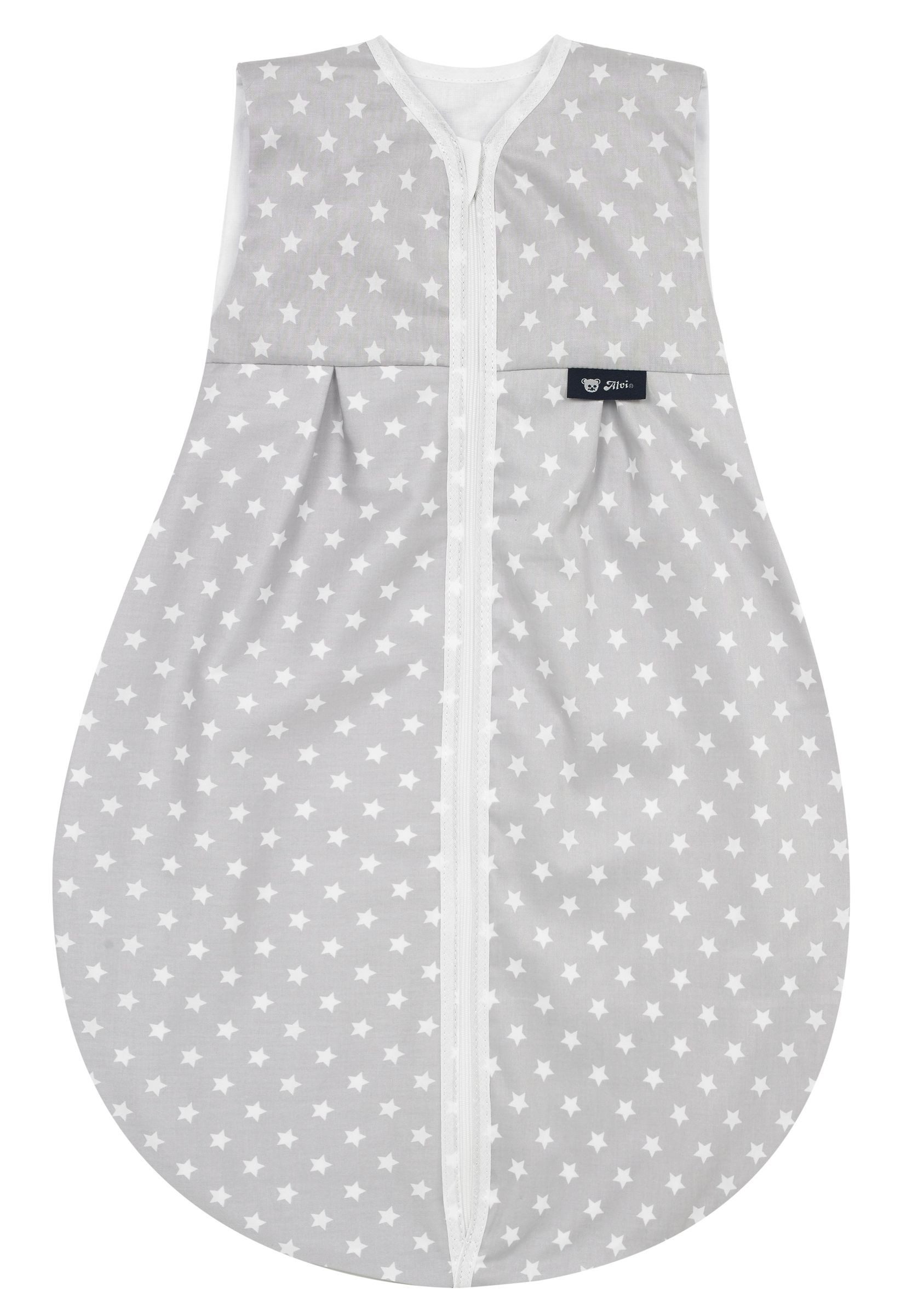 Babyschlafsack Baby Kugelschlafsack Molton Stars silber 608-9