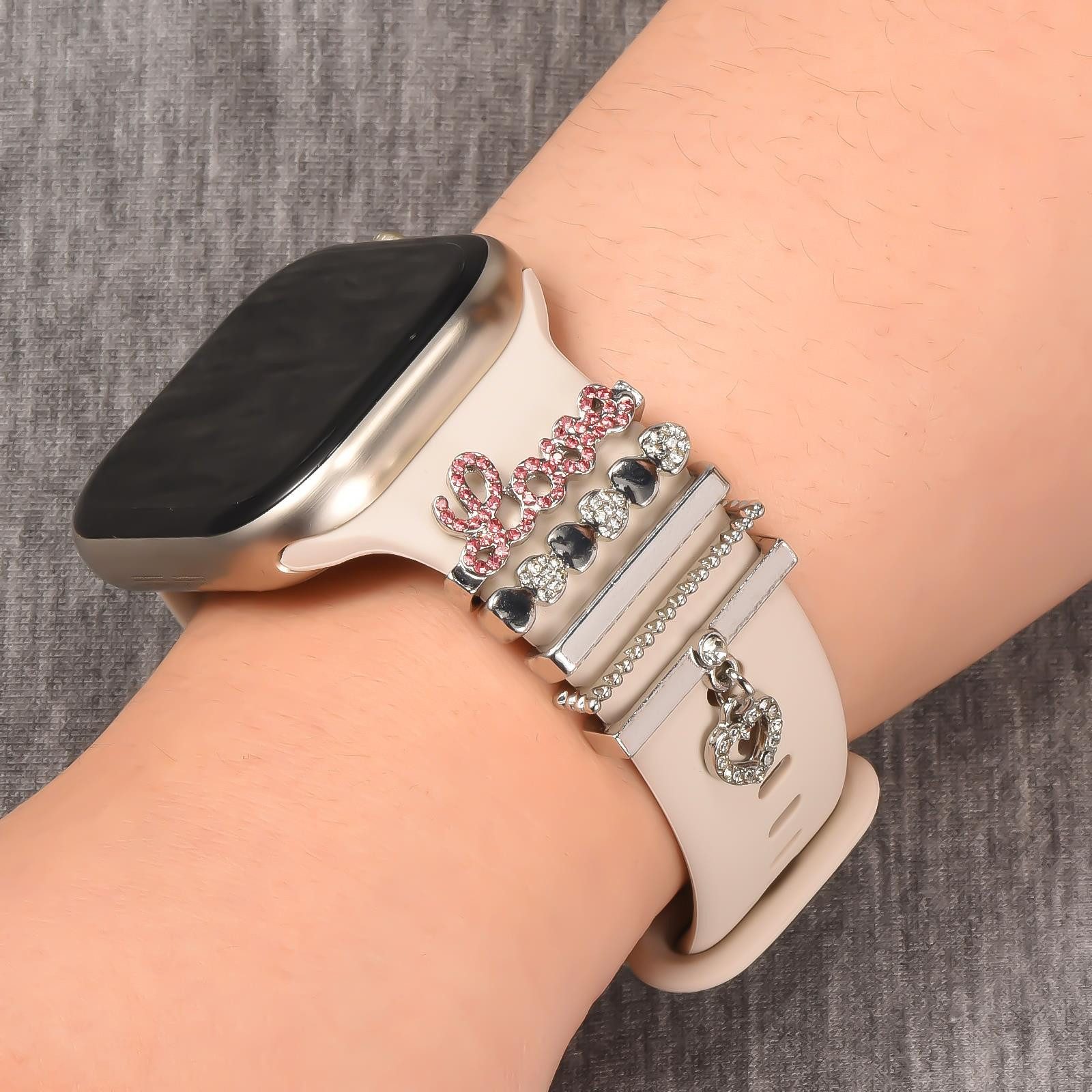 CoolGadget Smartwatch-Armband Schmuck Ringe Charms Uhren Deko Motiv Clips 2 günstig online kaufen