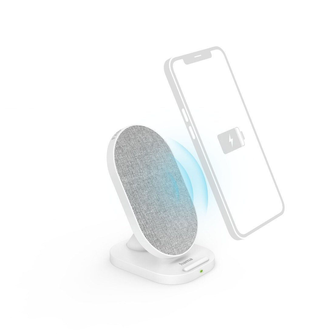 Hama "QI-FC10S-Fab", 10 W, kabellose Smartphone-Ladest Wireless Charger (1-tlg)