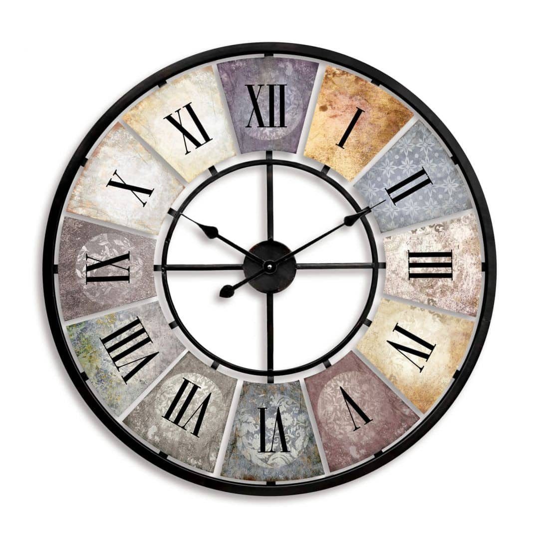 K&L Wall Art Wanduhr Große XXL Vintage Metalluhr Wohnzimmer Uhr XL Retro Kü günstig online kaufen