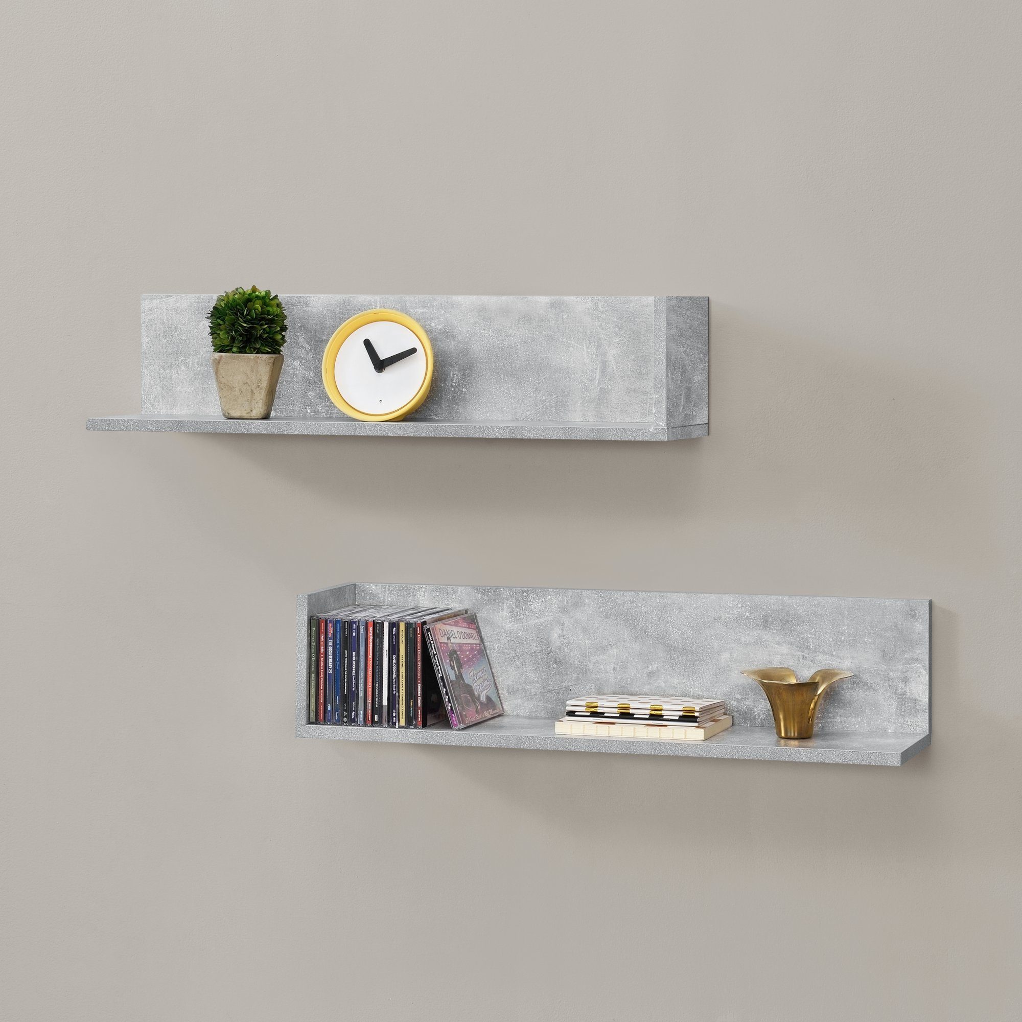 en.casa Wandregal, »Elverum« Wandablage 2-teilig Schweberegal Wandboard Bet günstig online kaufen