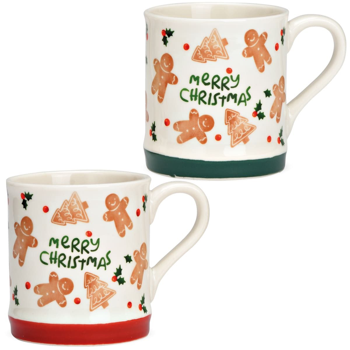 matches21 HOME & HOBBY Tasse Lebkuchen Spruch Dekor Weihnachts-Tassen 4er Set in 10 cm, 350 ml, 4-tlg., Porzellan, Spülmaschinenfeste Kaffeetassen Kaffee-Becher als Glühweintassen