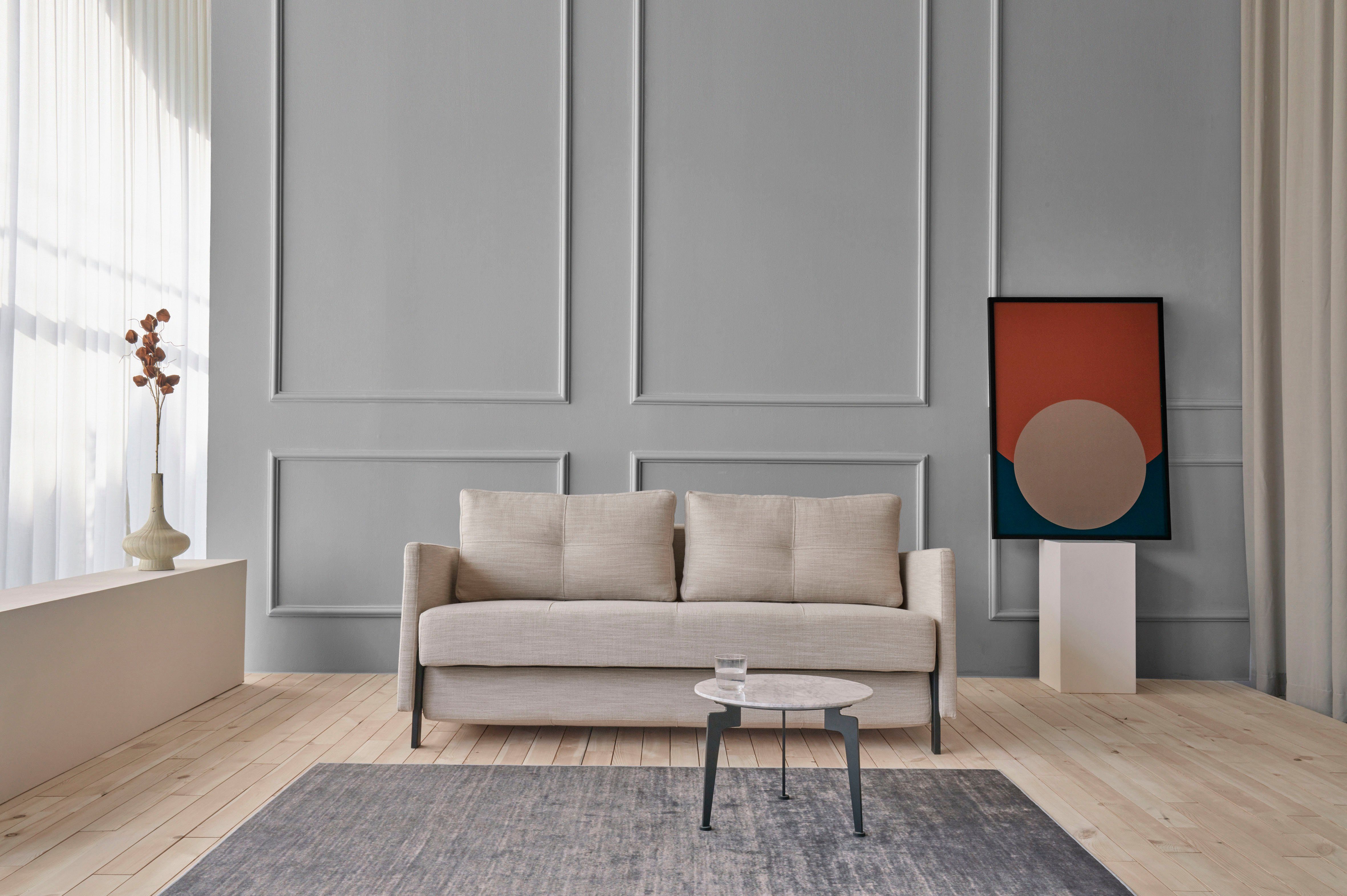 INNOVATION LIVING ™ Schlafsofa Cubed Klappsofa, hochwertige Schlaffunktion, Design und extra Komfort, Frontauszug, sehr platzsparend, abgewinkelt Sitzen, waagerecht liegen
