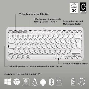 Logitech Pebble 2 Combo, kabellose Tastatur- und Maus-Set, leise, anpassbar, Bluetooth, Easy-Switch für Windows, macOS, iPadOS