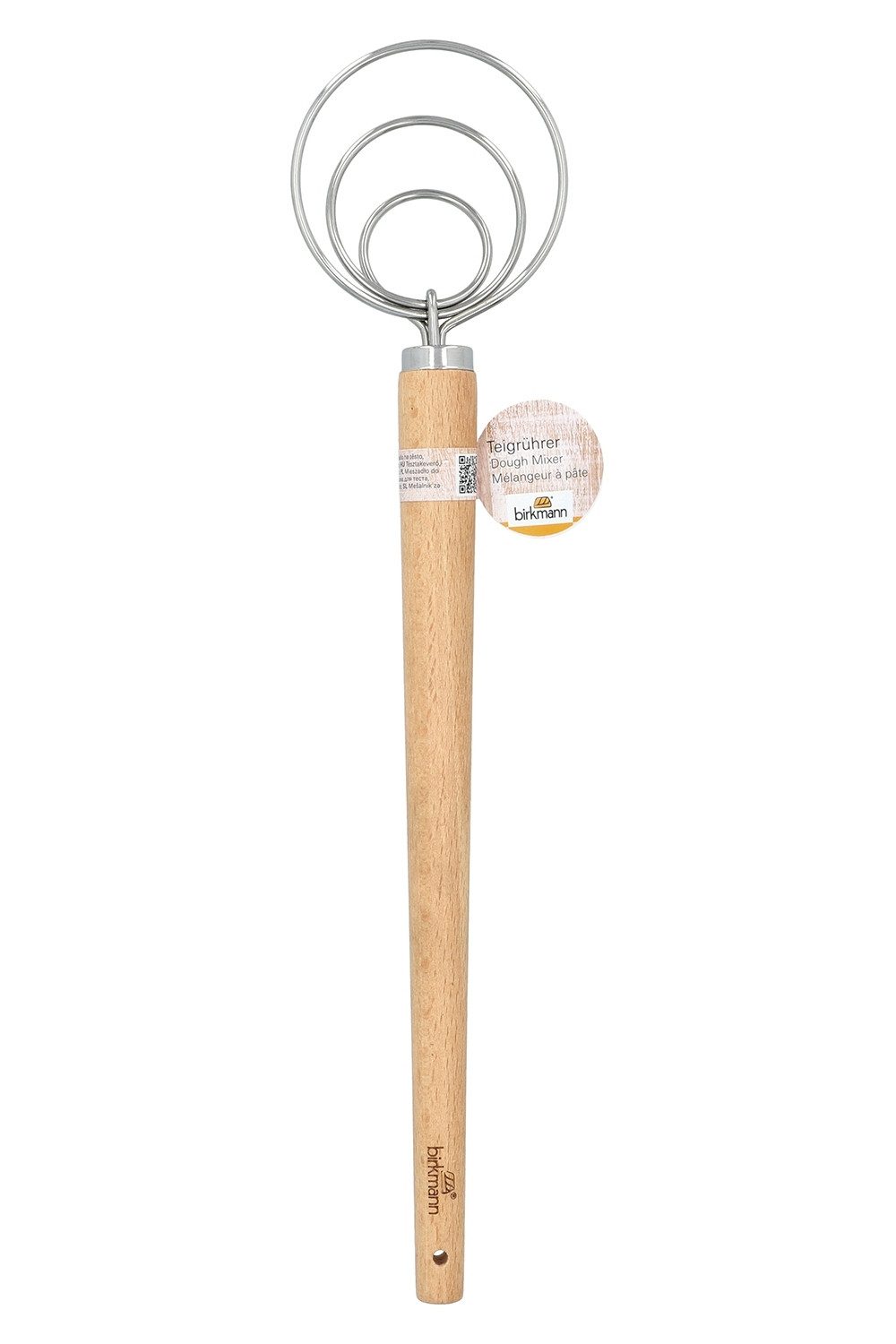 Birkmann Spiralbesen Teigrührer LAIB & SEELE, L 34 cm, Edelstahl, Holz