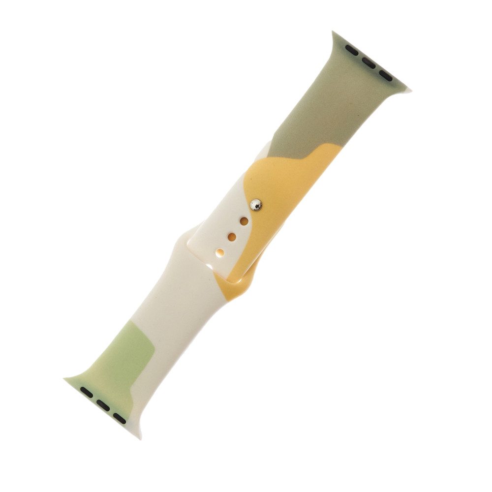 Hurtel Uhrenarmband Silikonarmband Sportarmband Wechselarmband, Camouflage-Muster, flexibles Silikon, längenverstellbar