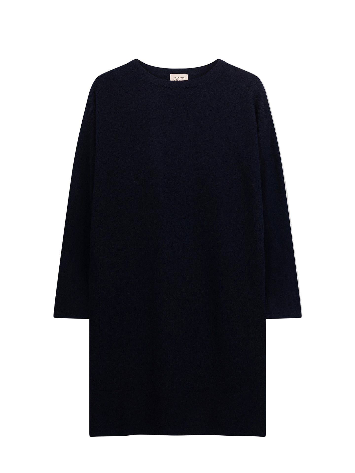 GOBI Cashmere Strickkleid Strickkleid mit Rundhalsausschnitt