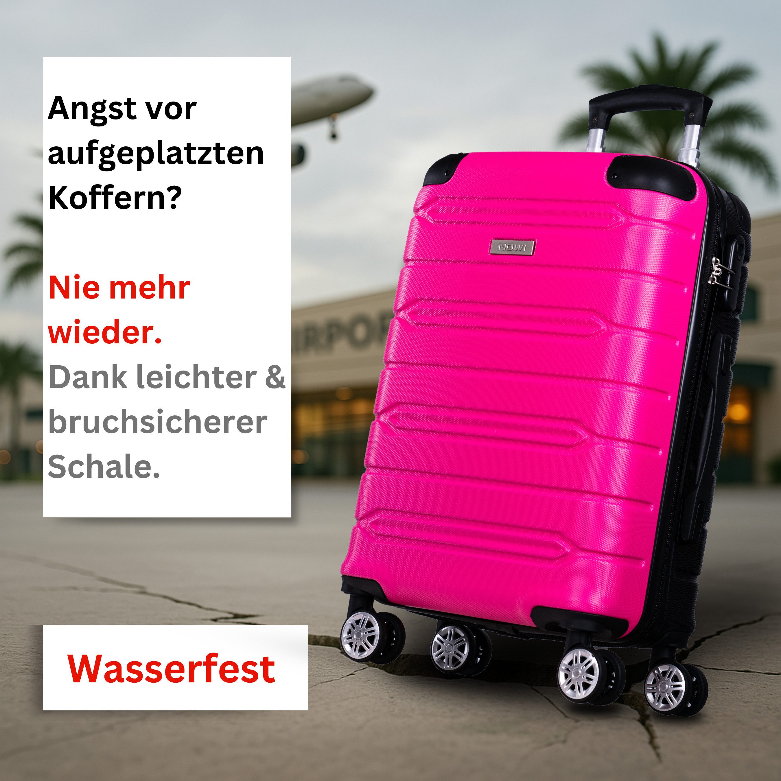 NOWI Hartschalen-Trolley Koffer Hartschalenkoffer mit Zahlenschloss günstig online kaufen