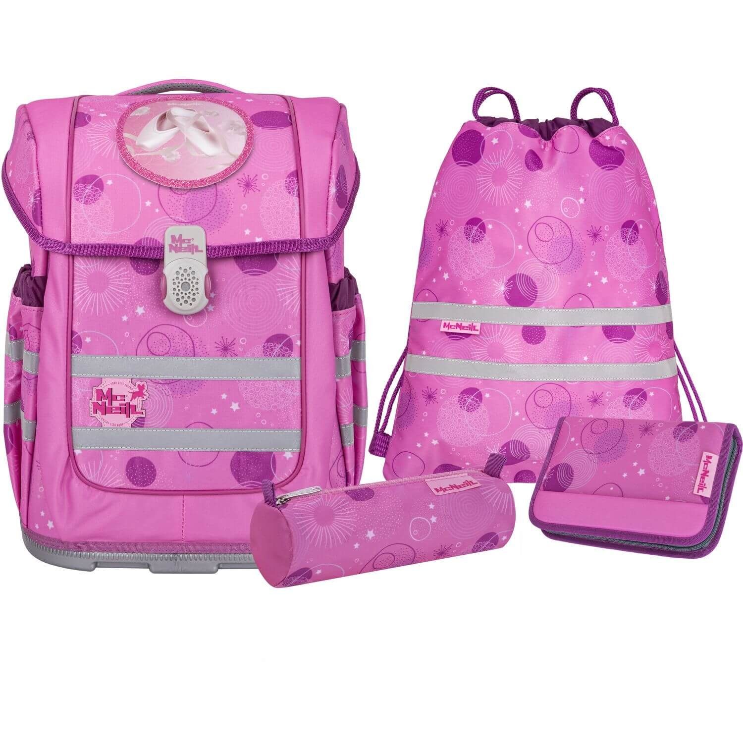 Schulranzen Schulranzen-Set ERGO COMPACTO 5tlg. PINKY