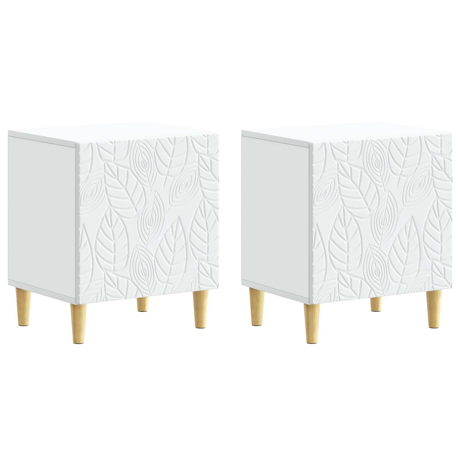 vidaXL Nachttisch Nachttisch 2 Stk. Weiß 43 x 34,5 x 50 cm Holzwerkstoff (2-St)