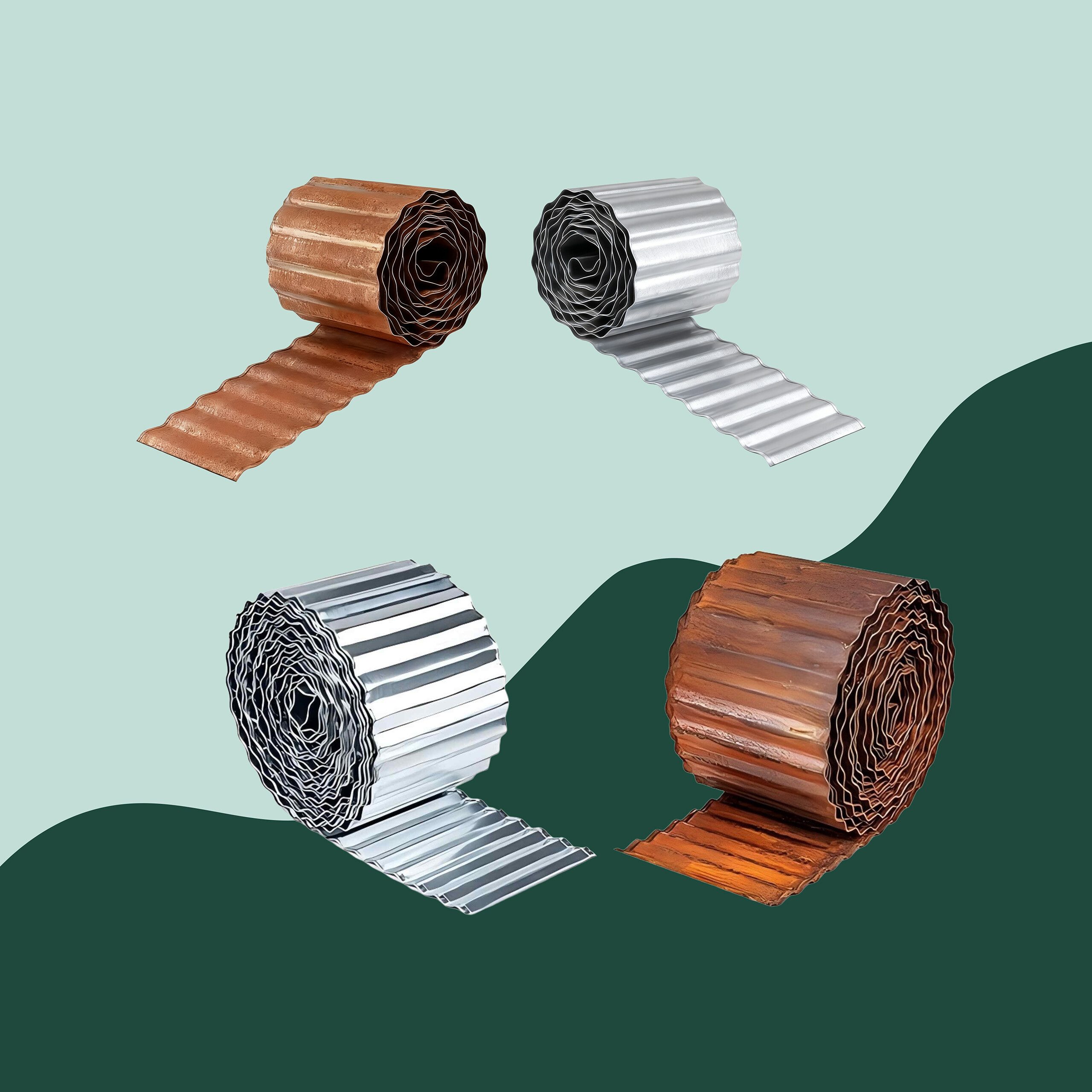 relaxdays Rasenkante Rasenkante verzinktes Metall, 5 m – Bild 5 von 5