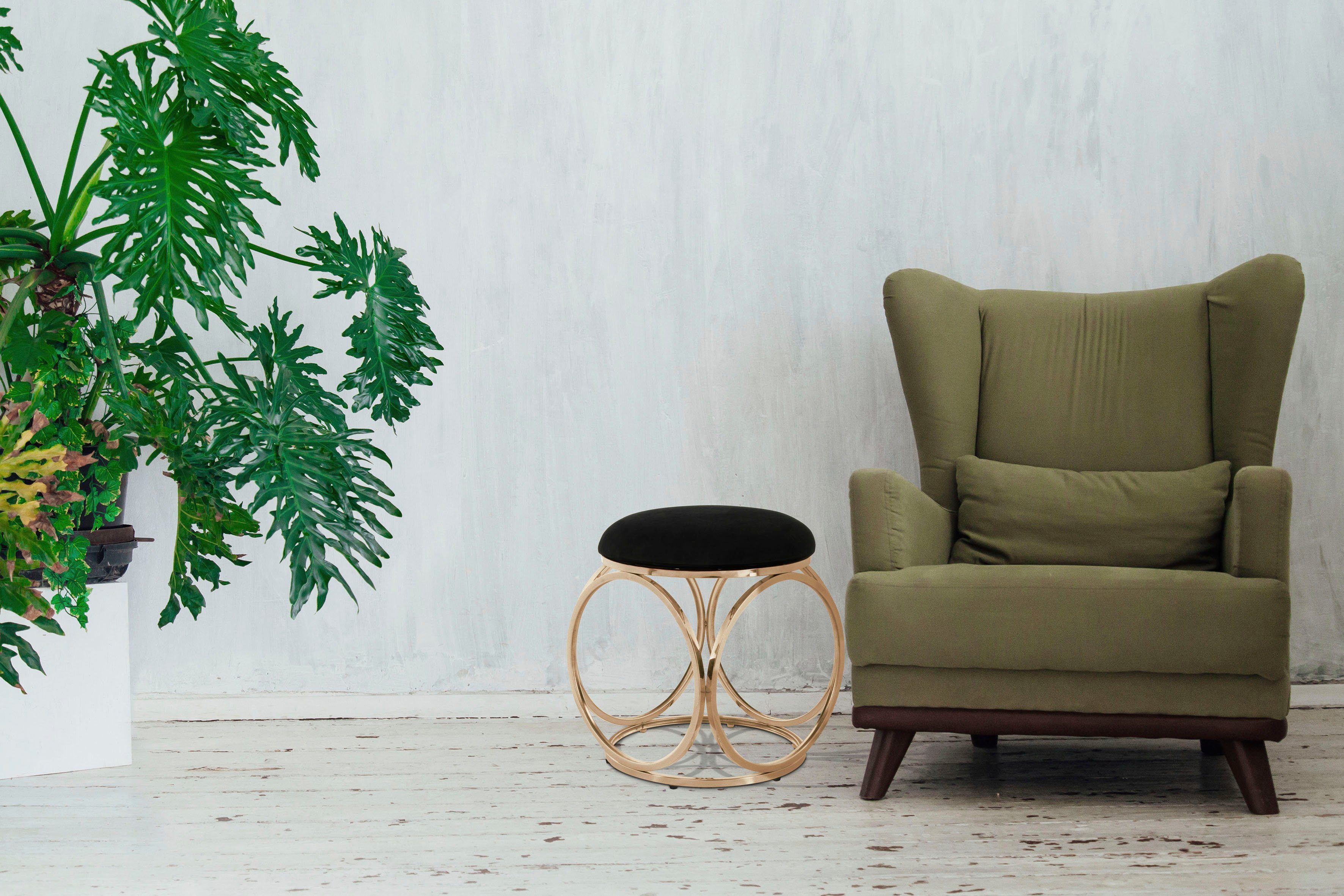 Sitzhocker Hocker Whitney 325,Hocker mit offenem Design, Gestell aus Metall