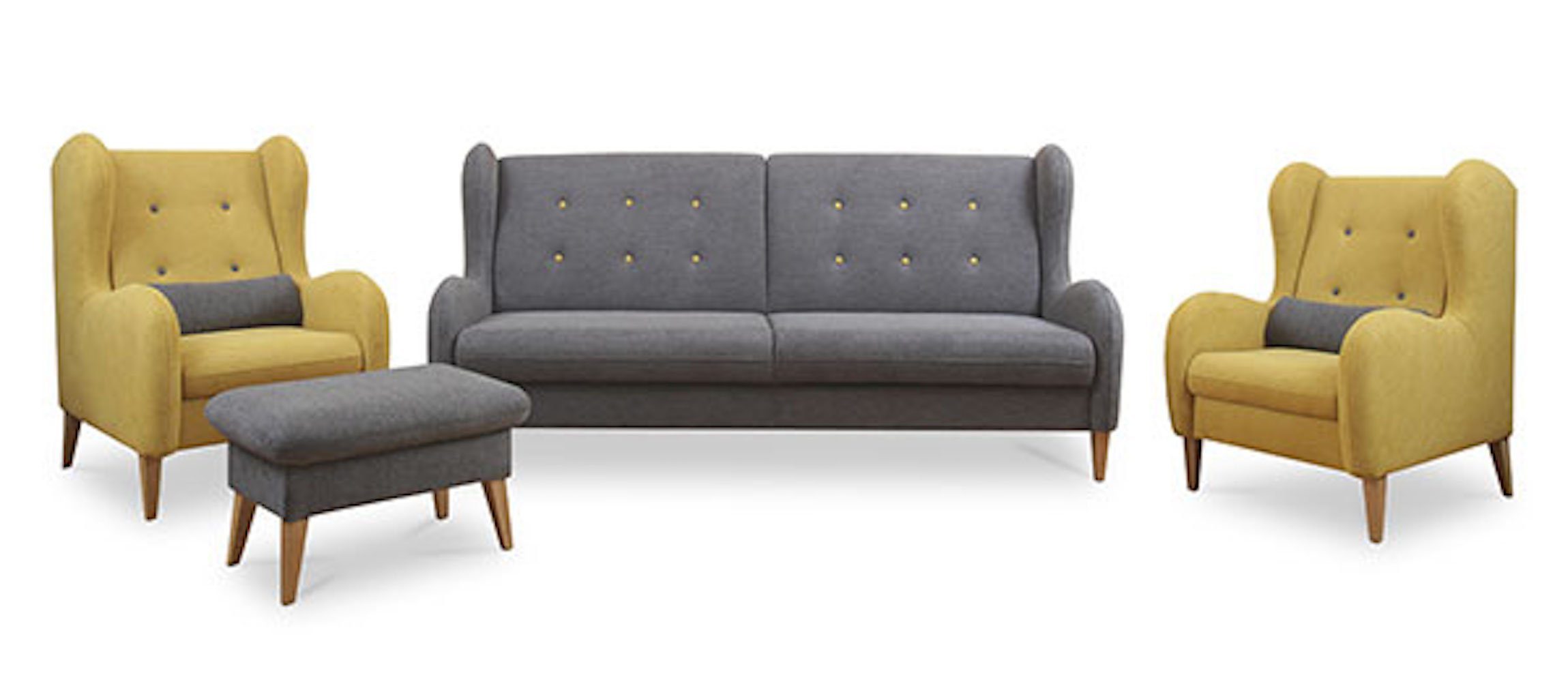 braun Feldmann-Wohnen Lathi, und / beige Farbe Polstergarnitur & Bettkasten wählbar 3-teilig Schlaffunktion Sofa Sessel 2 1