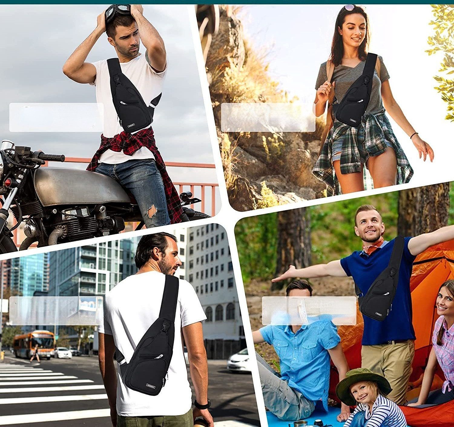 Blusmart Umhängetasche Universelle wasserdichte Umhängetasche für Damen und Herren (Messenger-Tasche, 1-tlg., Mit USB-Ladeanschluss und Kopfhöreranschluss), Geeignet für Reisen, Fitnessstudio, Wandern, Büro, Radfahren usw.