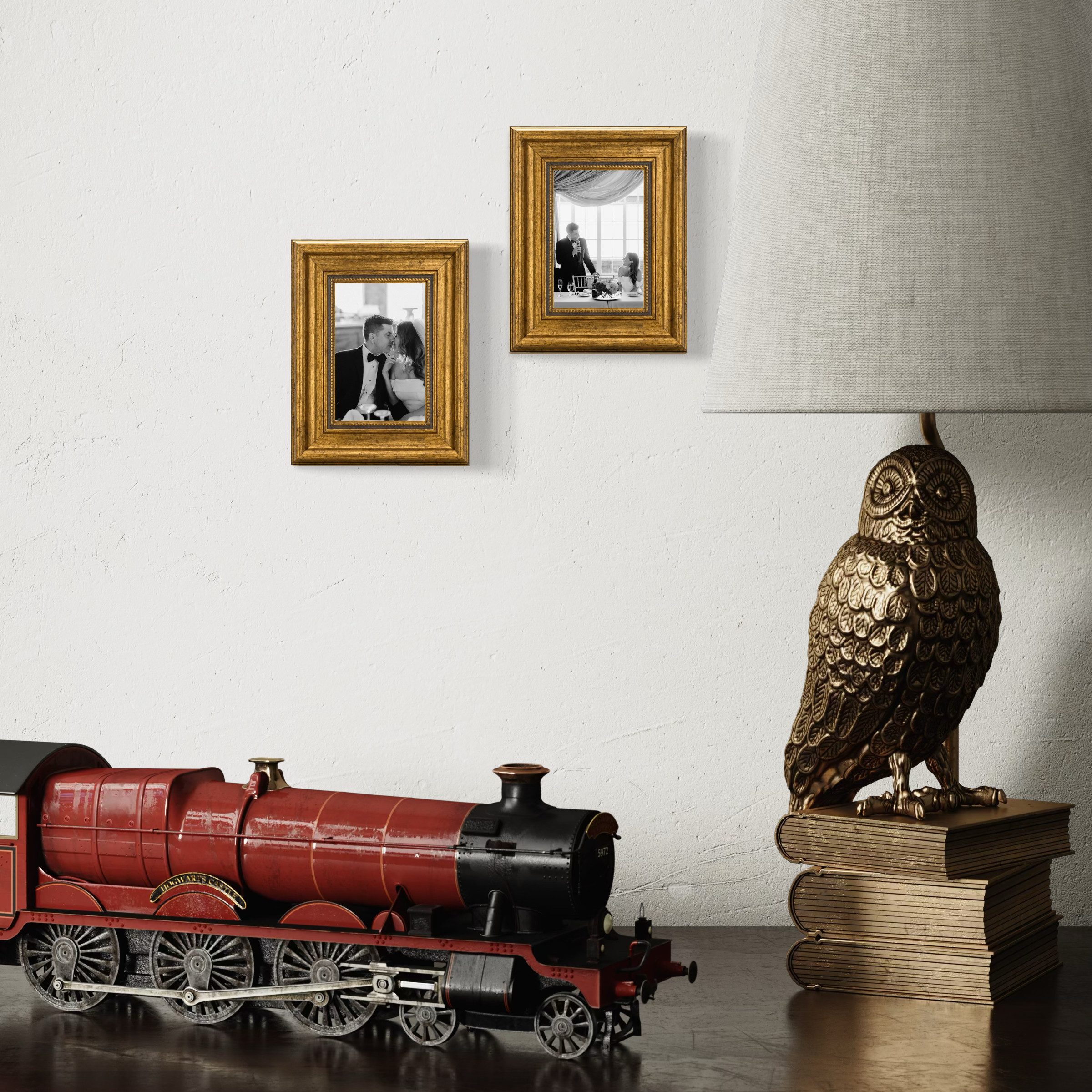 CABBEL Bilderrahmen Vintage Barock-Bilderrahmen Gold & Silber, Wohnzimmer, günstig online kaufen