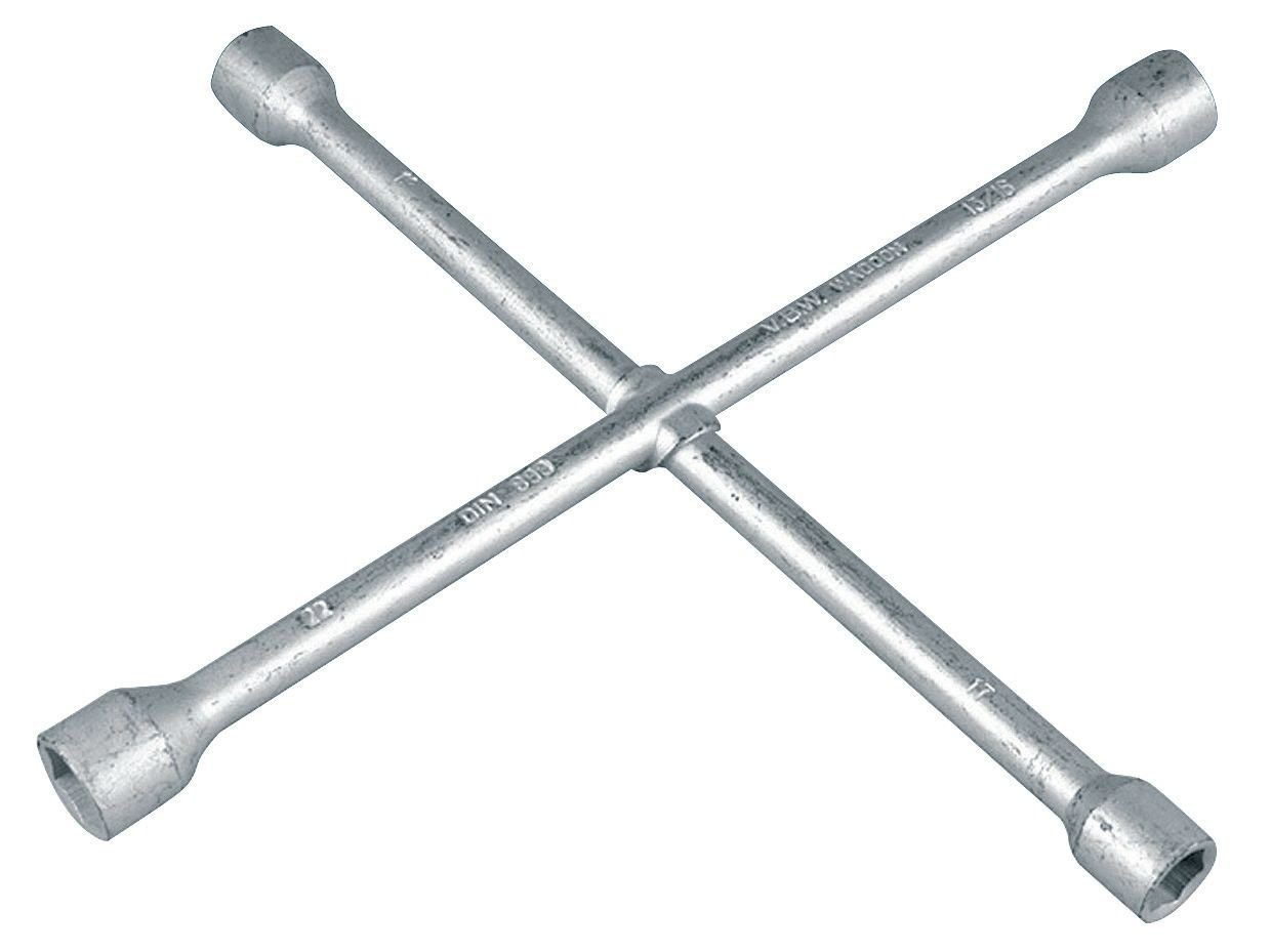 UNITEC Kreuzschlüssel Unitec Radkreuzschlüssel 17x19x13/16x22mm