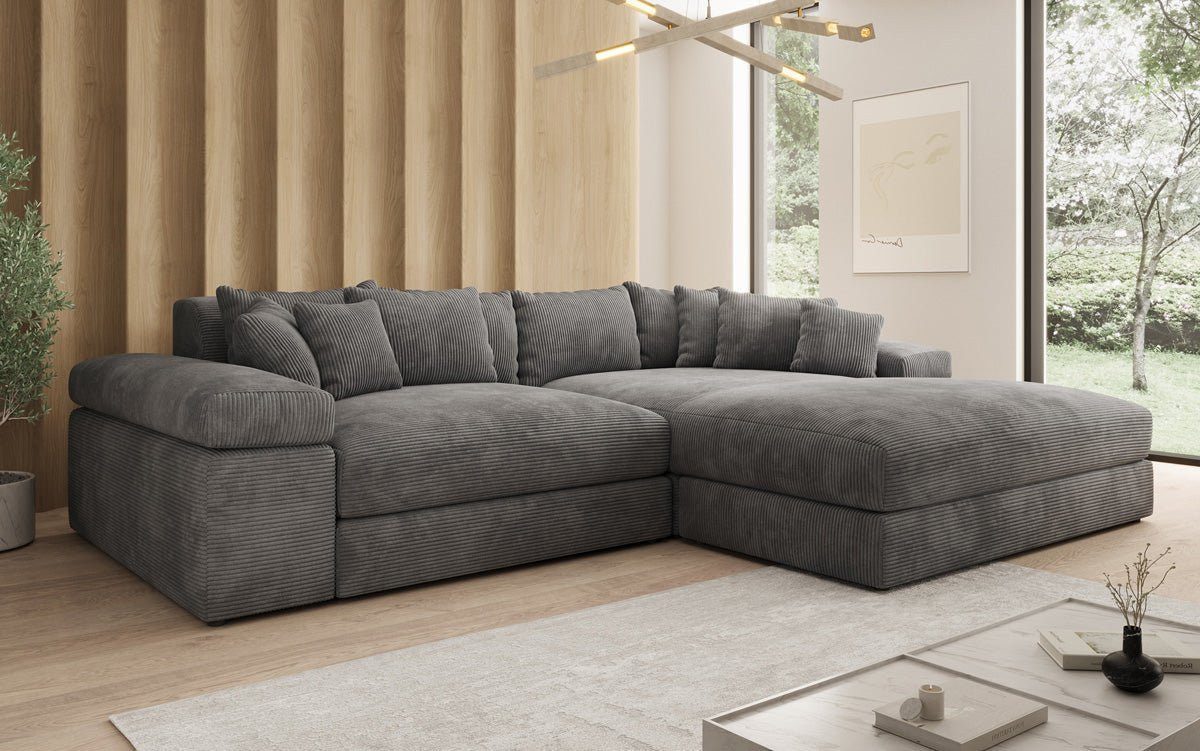 Luxusbetten24 Sofa Designer Sofa Bernardo, mit breiter Ottomane