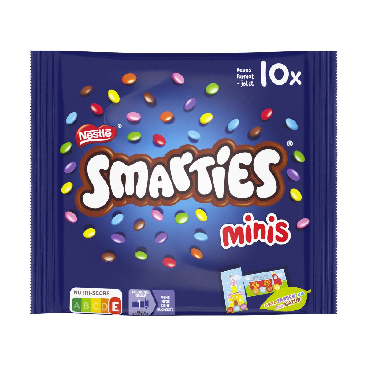 Smarties Schokolade, Nestle Smarties Mini Schokolinsen mit Zuckerüberzug Packung 144g