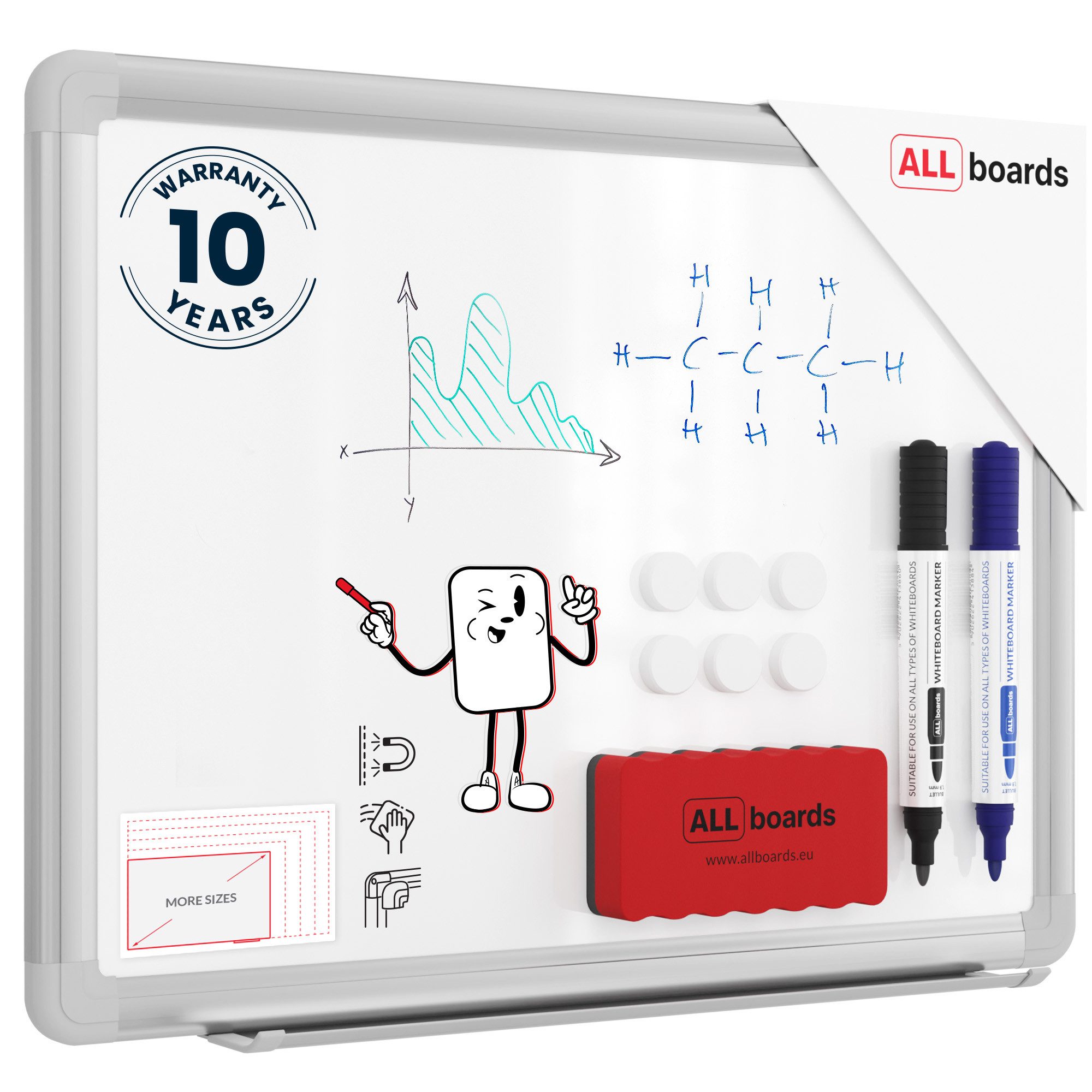 ALLboards Magnettafel ALLboards Magnetisches Whiteboard Magnettafel Premium EXPO