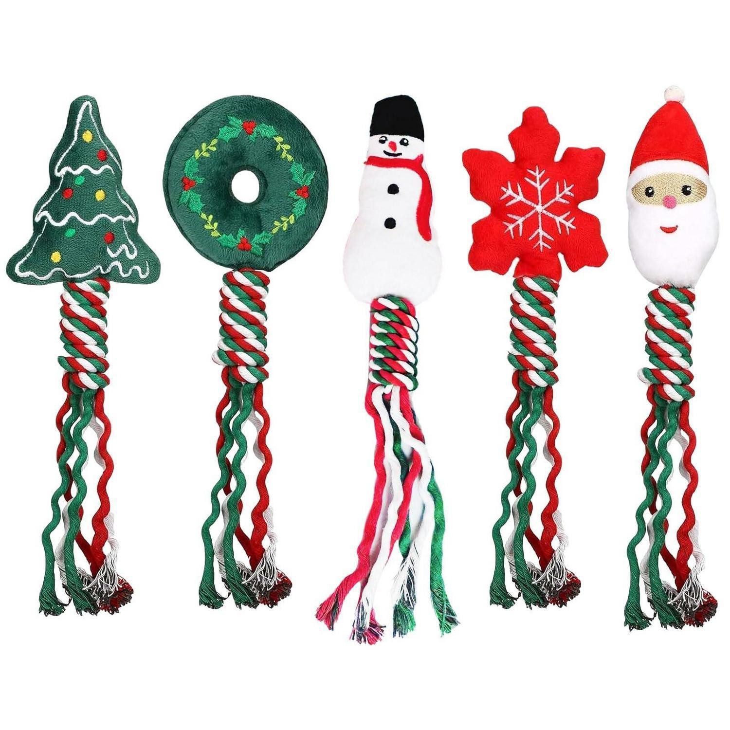 LuxusKollektion Kauspielzeug Hundespielzeug Set Weihnachten Kauspielzeug 5er