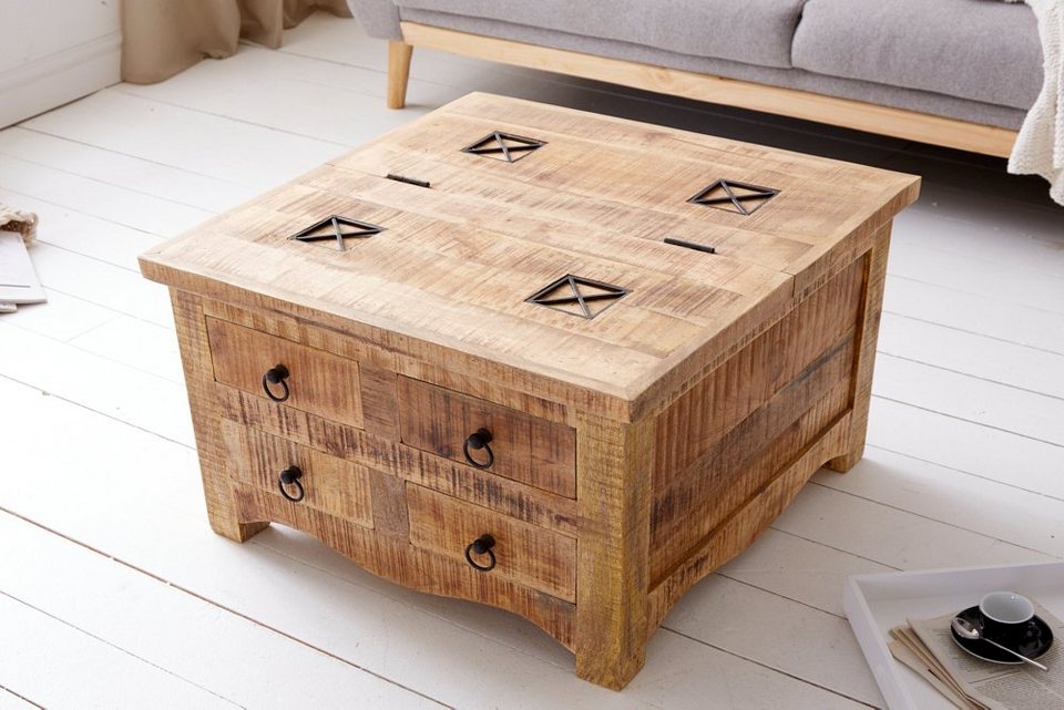 riess-ambiente Truhentisch »IRON CRAFT 70cm natur«, Wohnzimmertisch