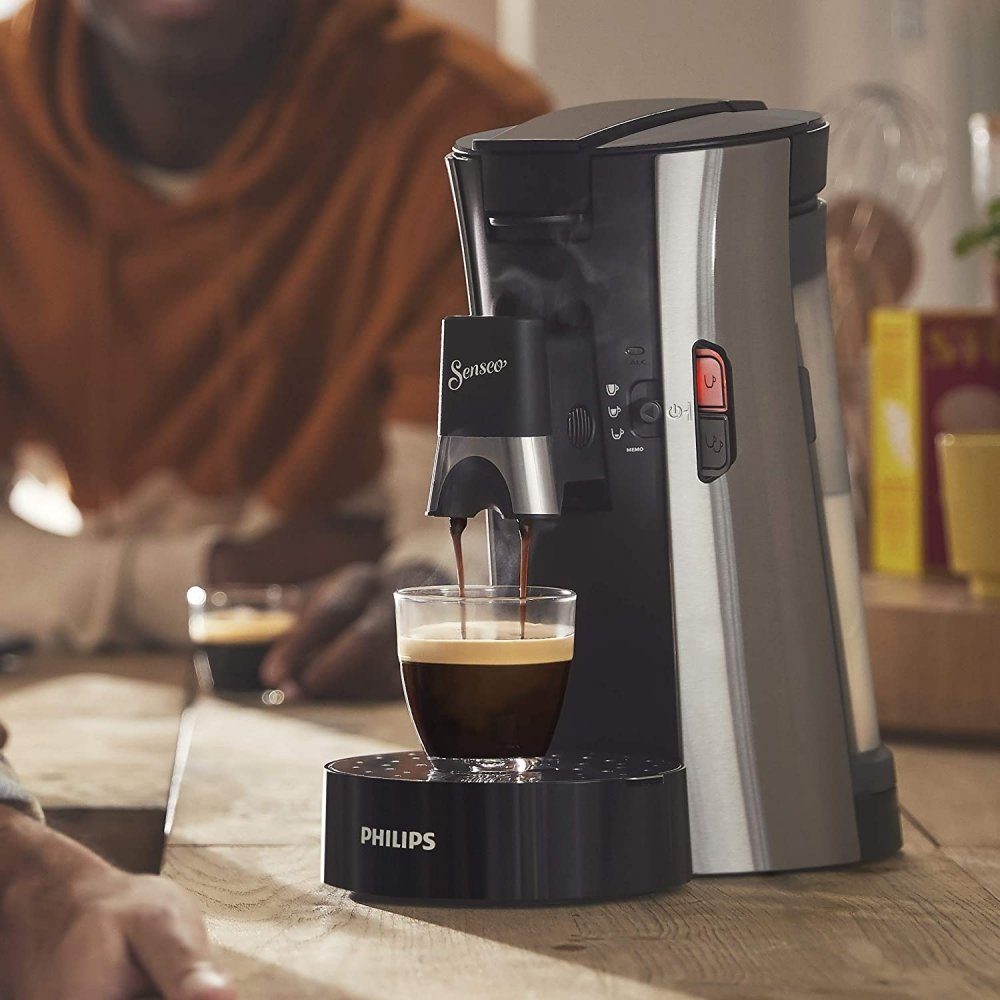 Philips Senseo Kaffeepadmaschine CSA250/10 Select Kaffeepadmaschine - gebürsteter - stahl
