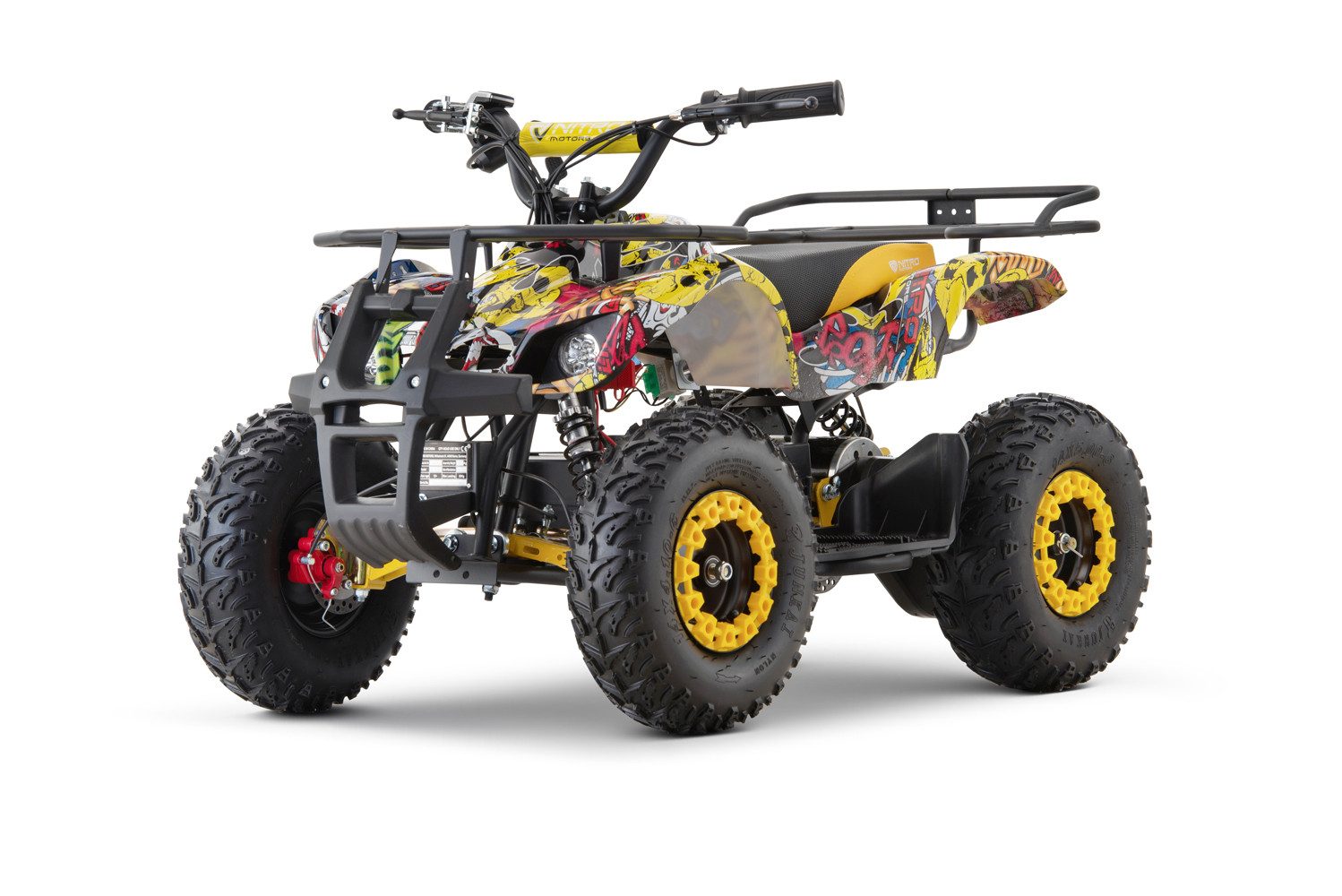 Smarty Elektro-Kinderquad 1200W Eco midi Kinder Quad Torino Graffiti