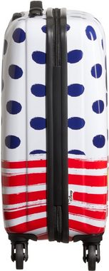 American Tourister® Hartschalen-Trolley Disney Legends, Mickey Blue Dots, 65 cm, 4 Rollen, Kinderkoffer Reisegepäck für Kinder Handgepäck TSA-Zahlenschloss