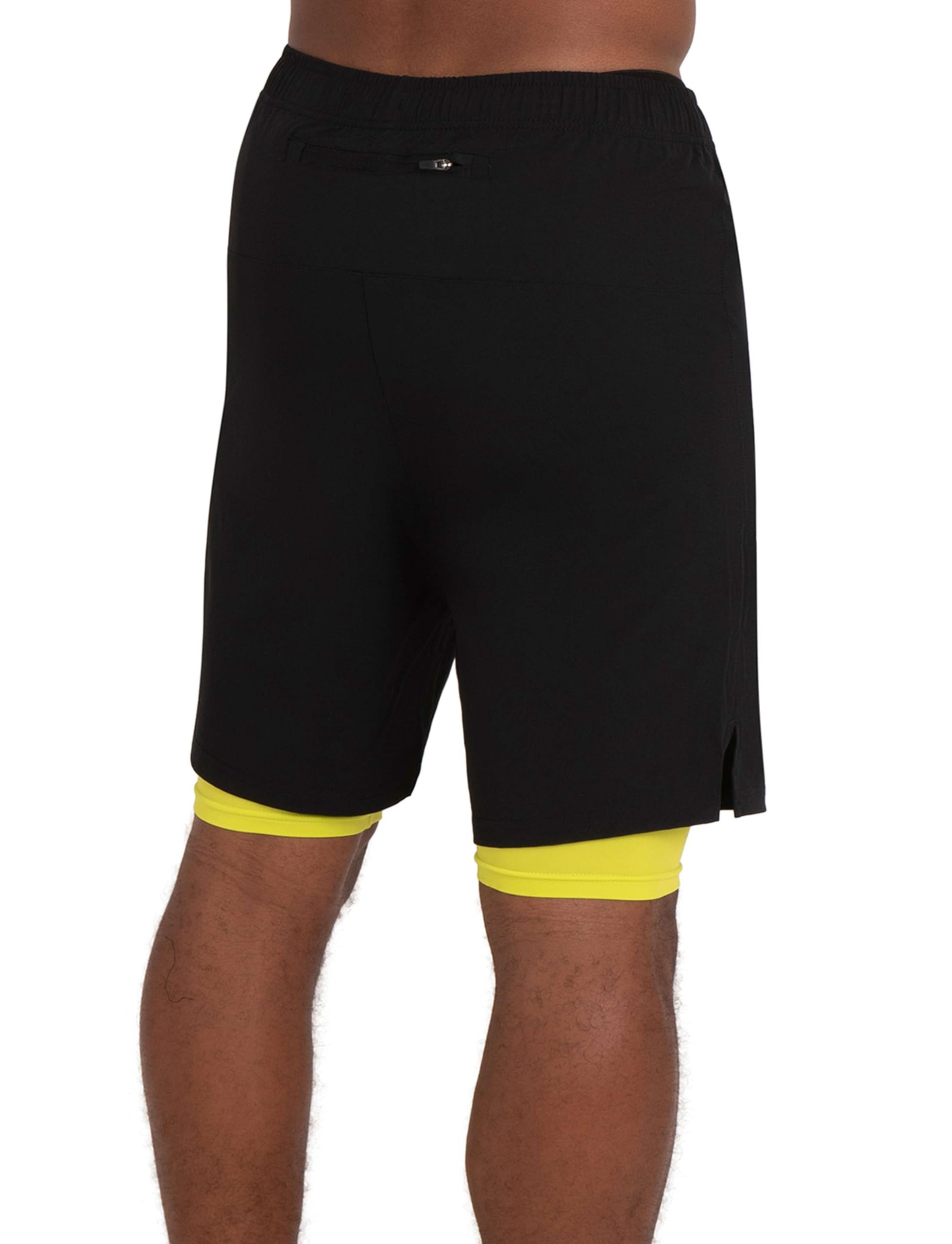 TCA Trainingsshorts TCA Herren 2-in-1 Laufhose mit Kompressionshose - Schwa günstig online kaufen