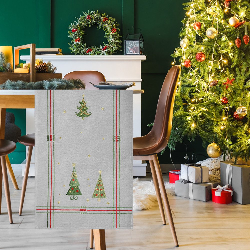 DecoHomeTextil Heimtextilmanufaktur Tischdecke Leinen Optik Christmas günstig online kaufen