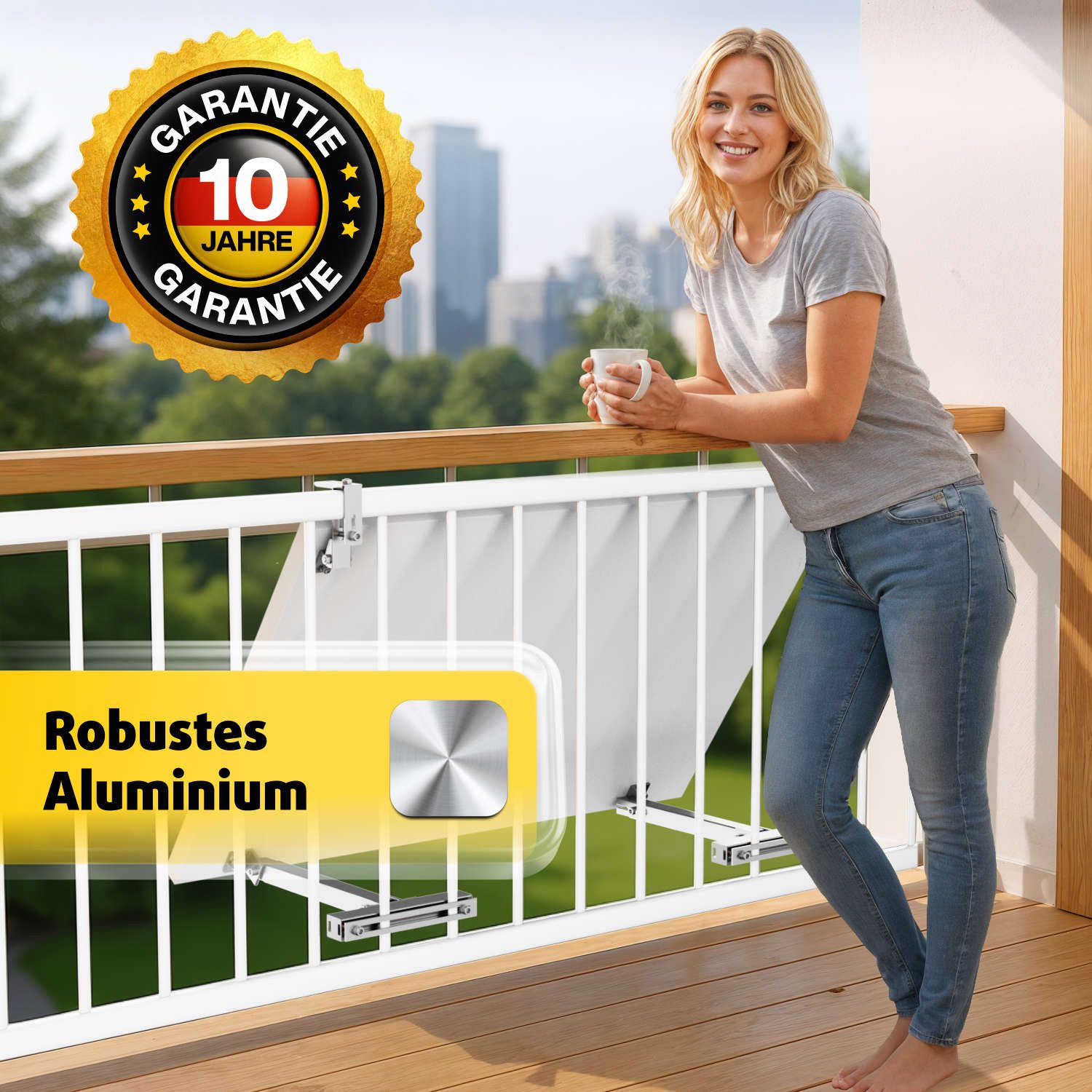 avoltik Solarmodul-Halterung Solarmodul Halterung Alu Aufständerung für Photovoltaik Winkel eckig, (Balkonhalterung 1er oder 2er zur Auswahl, Balkonhalterung 1er oder 2er zur Auswahl, Farbe silber)