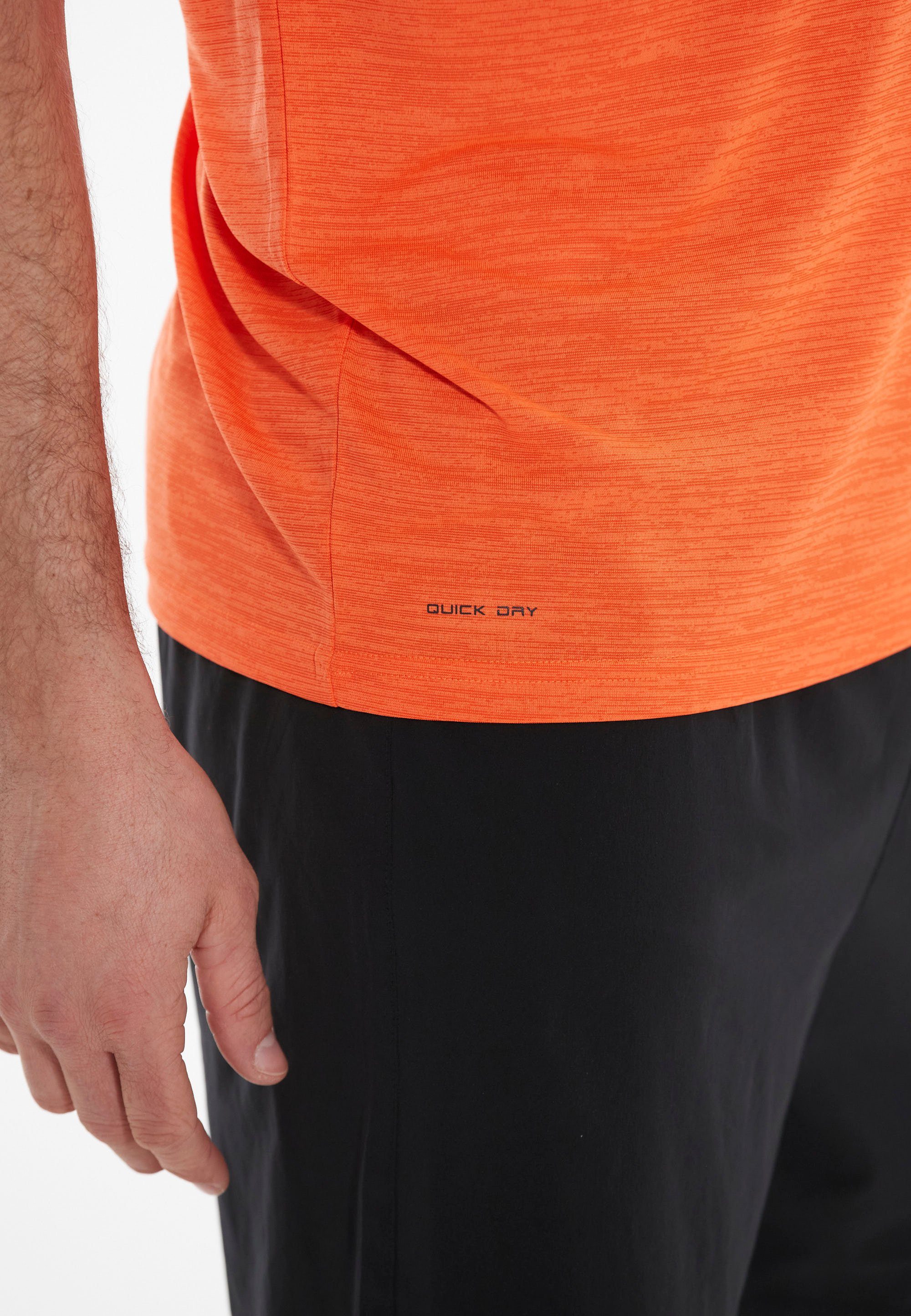 Funktionsshirt ENDURANCE PORTOFINO orange-gelb (1-tlg) Dry-Technologie praktischer mit Quick